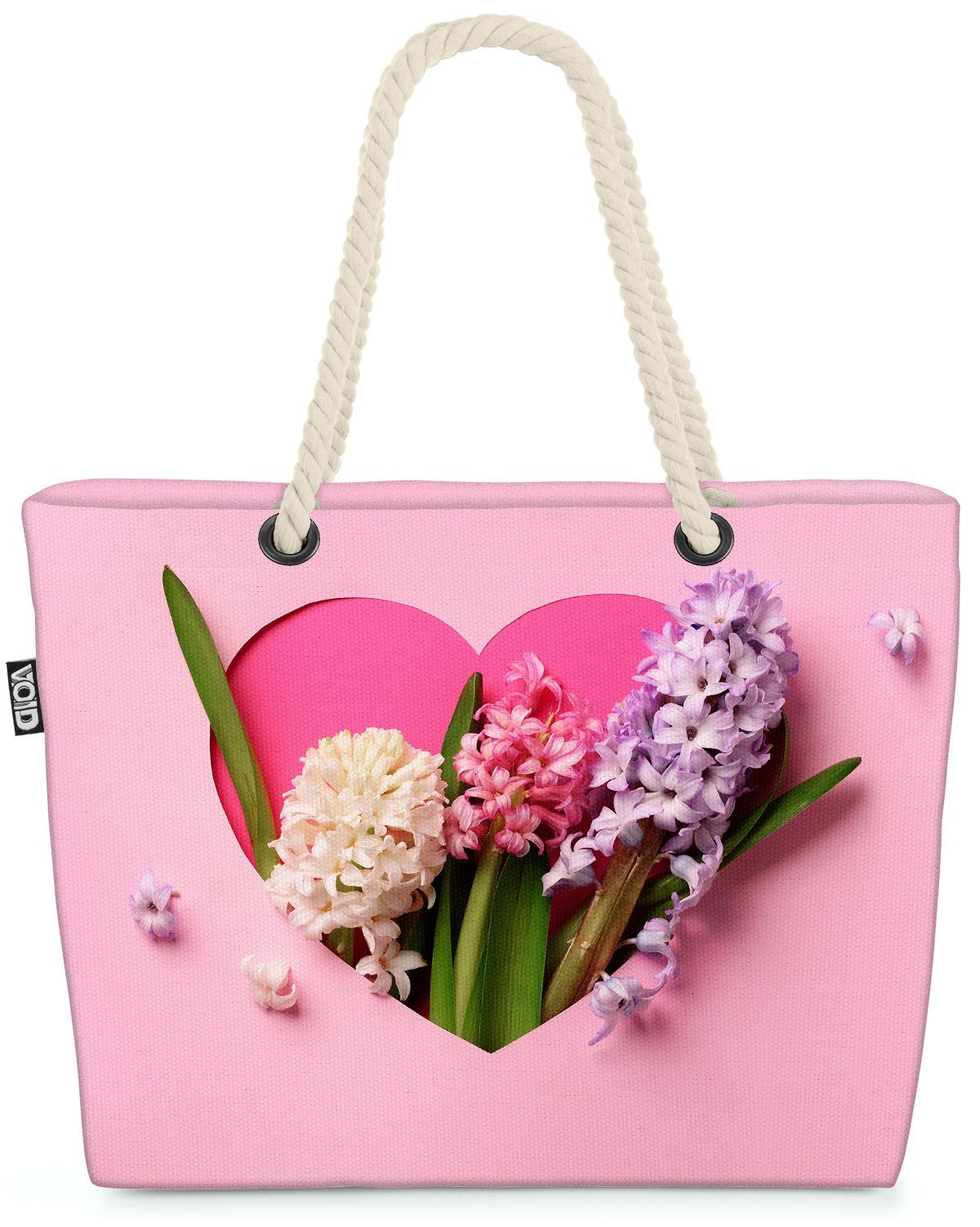 VOID Strandtasche (1-tlg), Herz Karte Muttertag Geschenk herz tage liebe blume hintergrund frühl