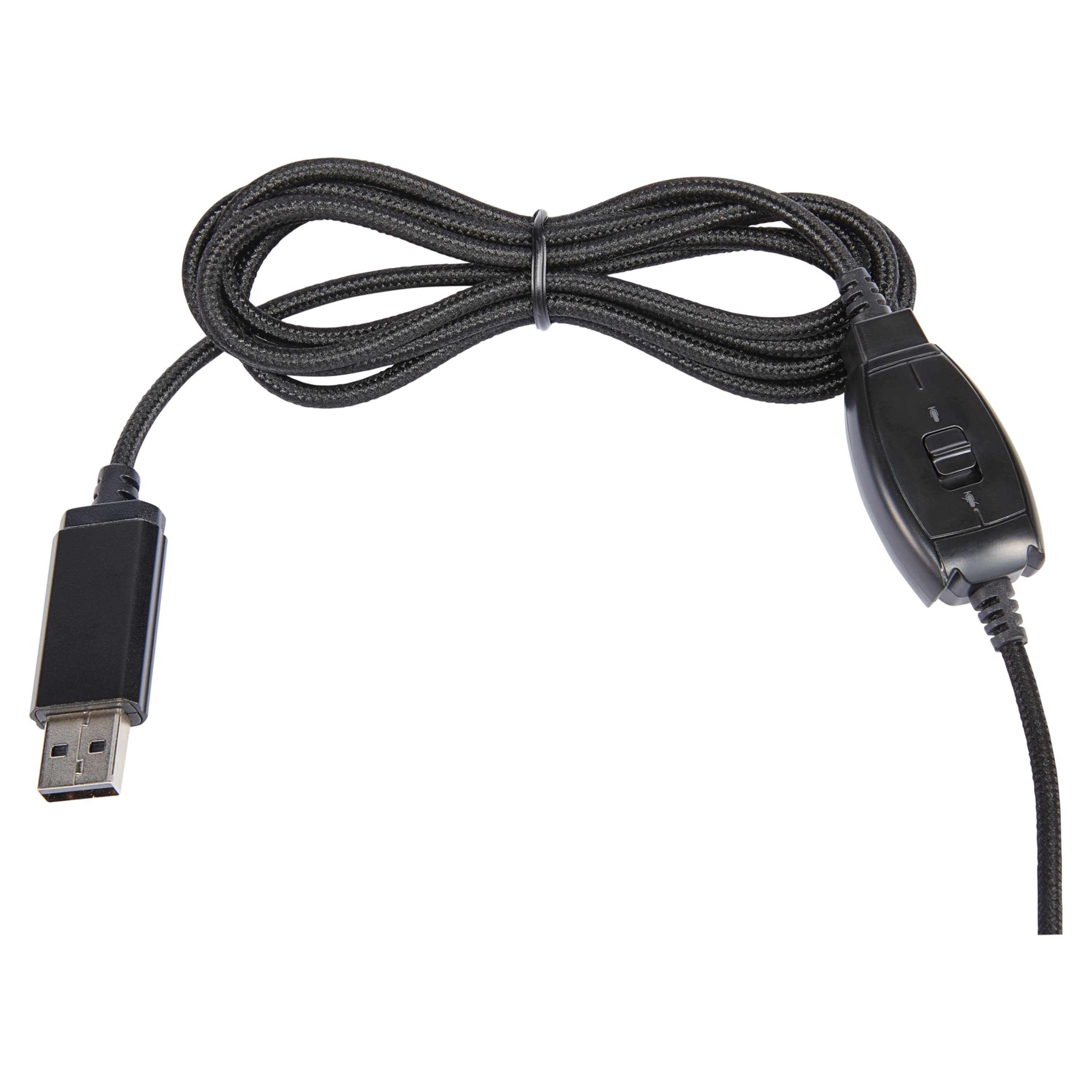 USB (EIN/AUS-Schalter, Lautstärkeregler, Medion® Plug&Play E83265 Funktionstasten, Headset Stereo black Integriertes Kopfhörer Mikrofon, Lautstärkeregler Ergonomisch, MD43265) Erweiterte