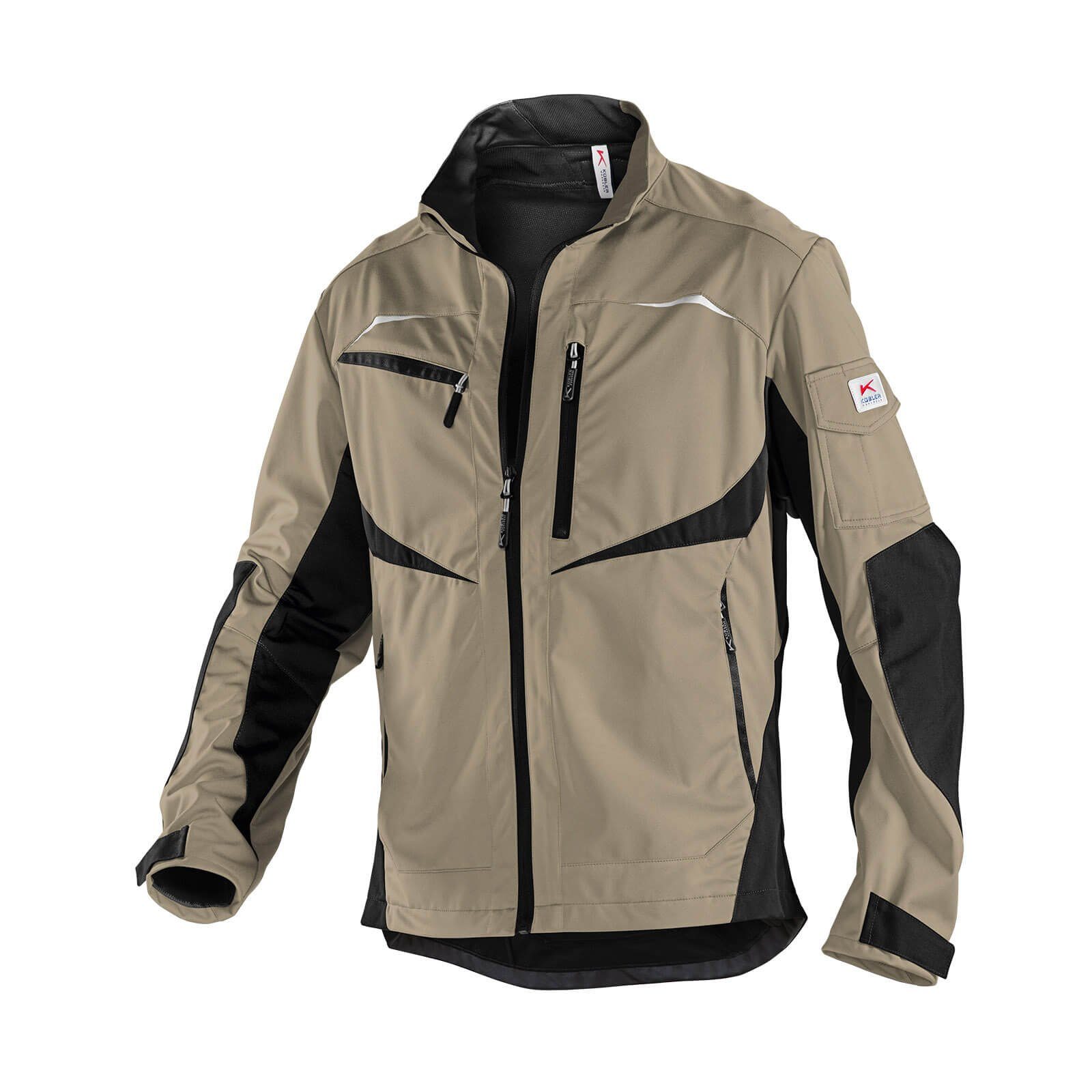 Kübler Softshelljacke Kübler Practiq Ultrashell Jacke sandbraun/schwarz