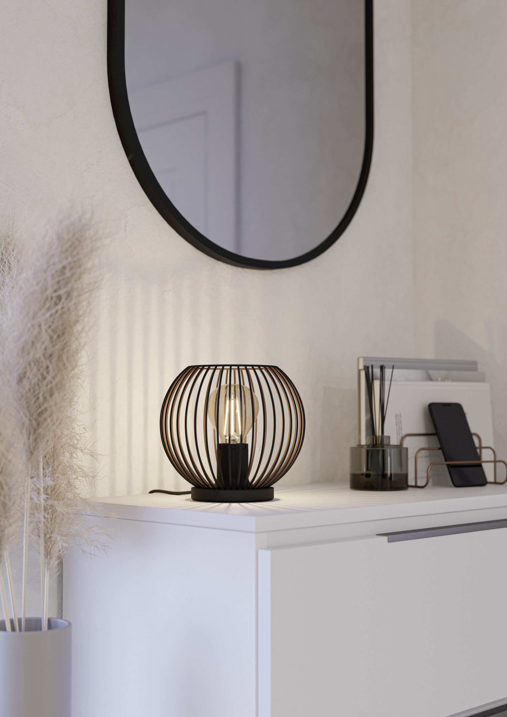 EGLO Tischleuchte ALMANZORA Tischlampe - Stahl - E27 - 1X60W - IP20, Ein-/A günstig online kaufen