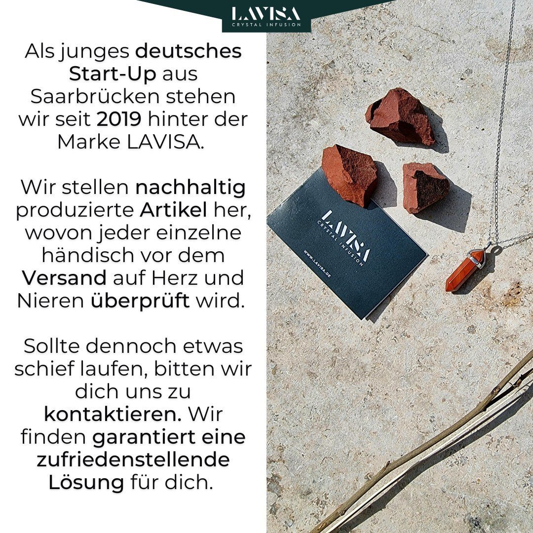 - Glücksbringer LAVISA Schlüssel Edelstein Naturstein Anhänger - Grüner - Talisman Fluorit