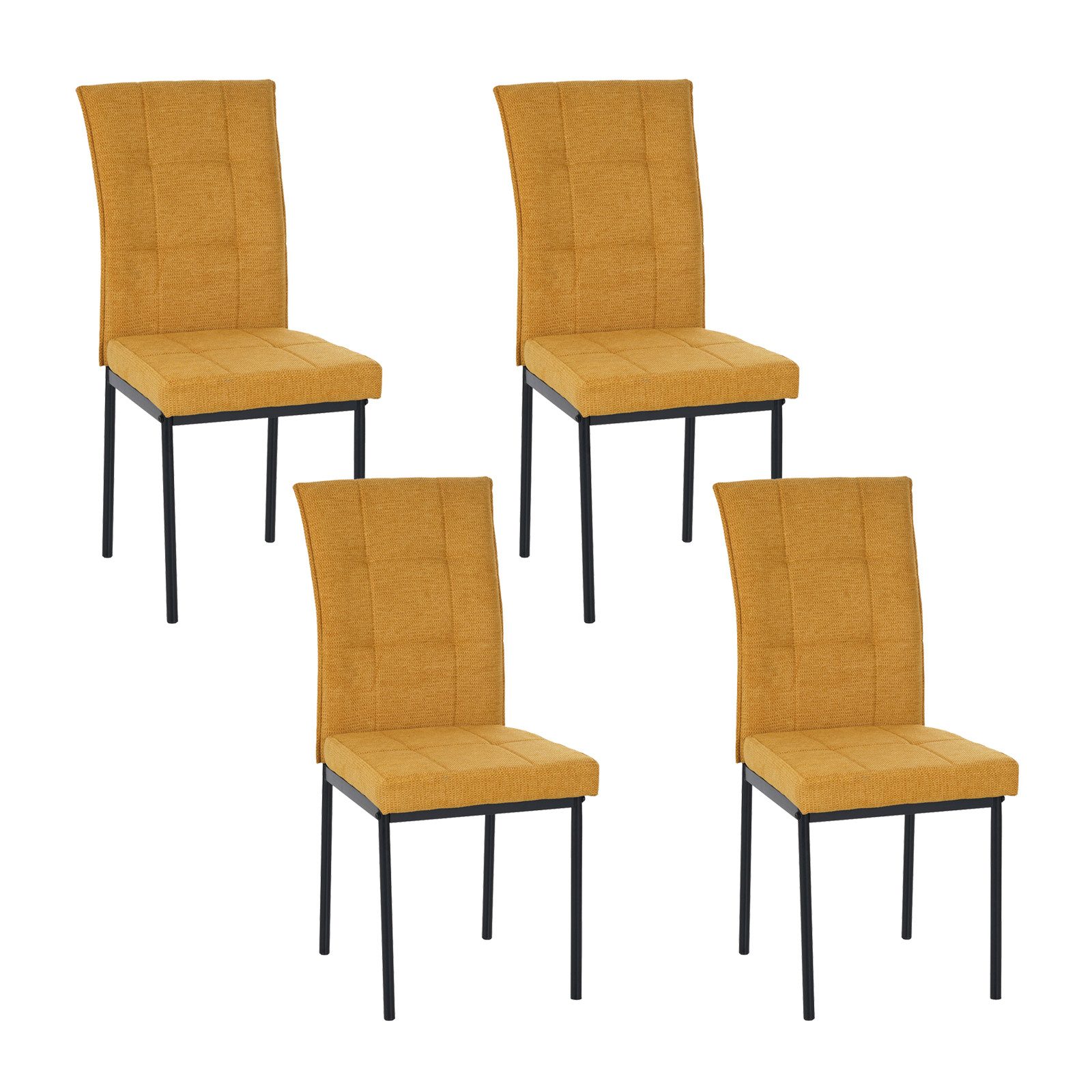HTI-Living Esszimmerstuhl Stuhl Matthew Gelb 4er-Set (Set, 4 St), Esszimmerstuhl Polsterstuhl