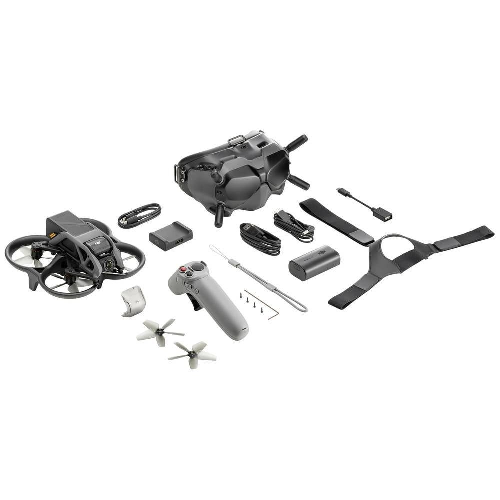DJI Avata Fly Smart Combo Drohne (3840 x 2160, Drohnen-Bundle (Ready-to-Fly), Drohne mit DJI FPV Goggles V2 Bewegungssteuerung Akku & Zubehör, FPV-Drohne Handgelenksteuerung Propellerschutz 155° Sichtfeld)