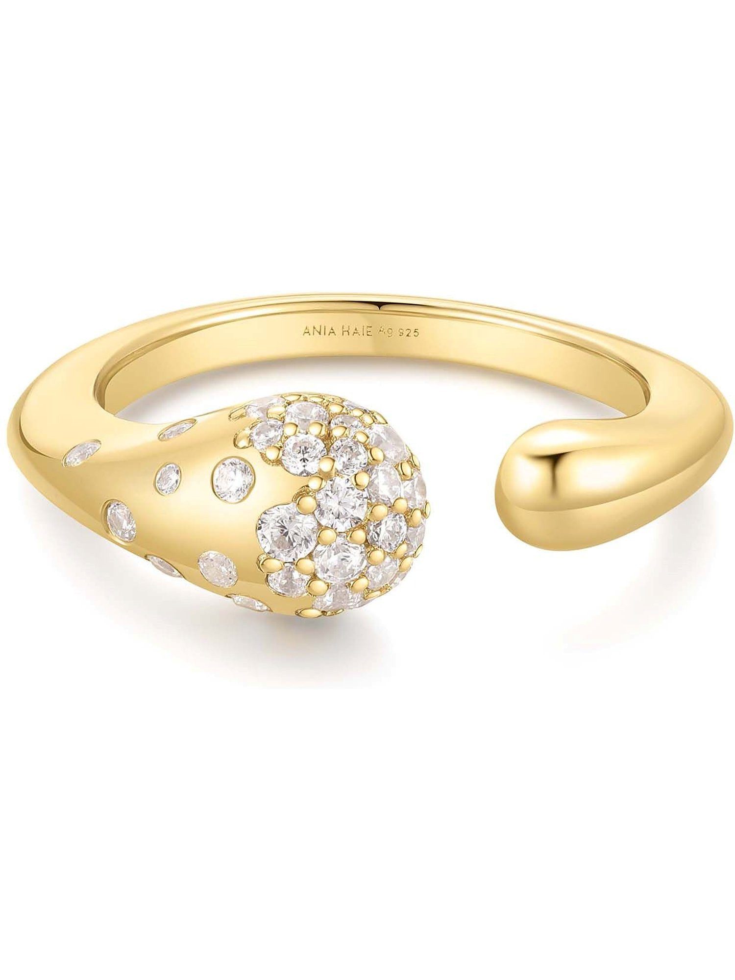 Ania Haie Fingerring Ania Haie Damen-Damenring 925er Silber Zirkonia, Zirkonia