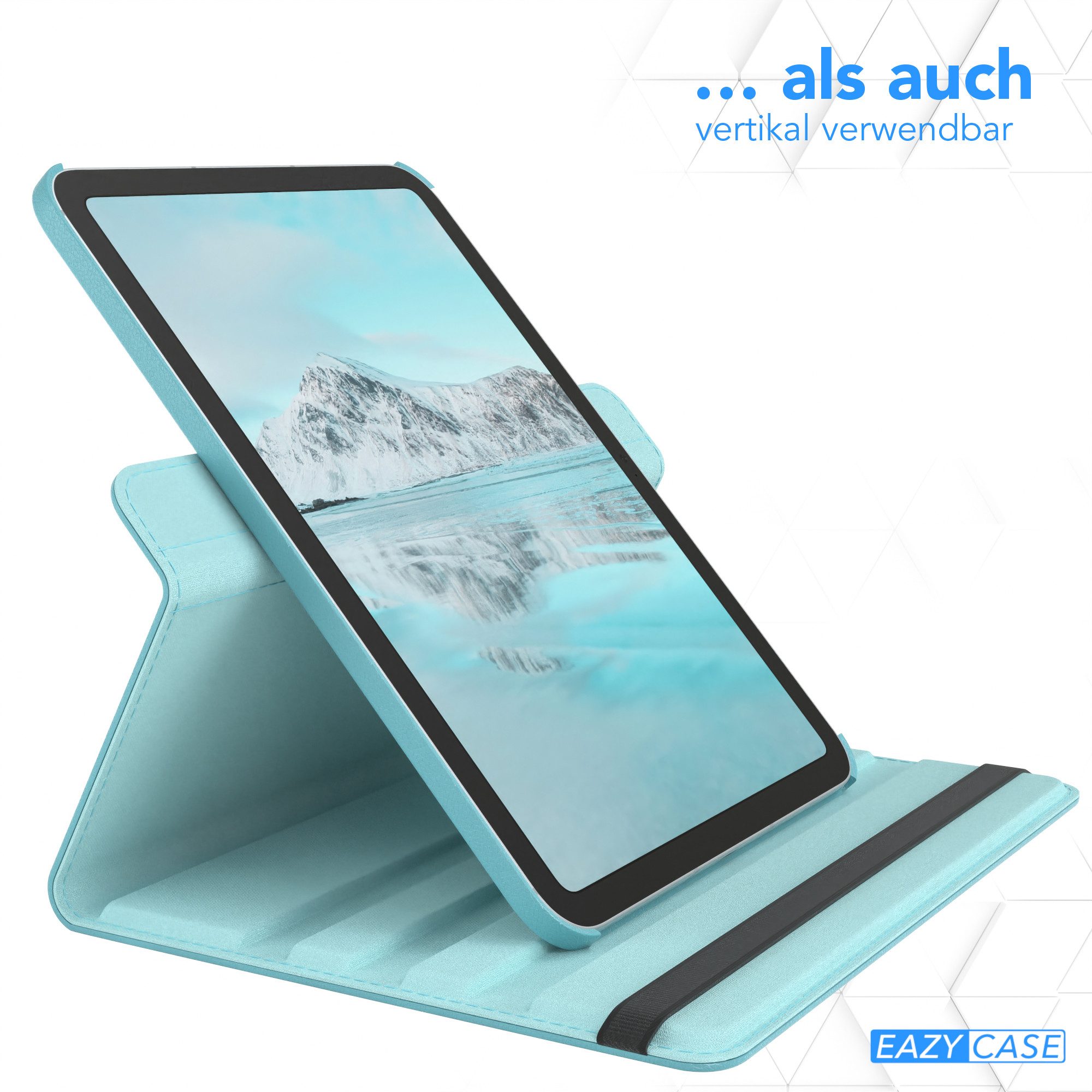 EAZY CASE Tablet-Hülle Rotation Case für Apple iPad 2025 (11. Gen) 11 Zoll, Schutzasche für Tablets Flipcase Hülle Kratzschutz Displayschutz Blau – Bild 5 von 5