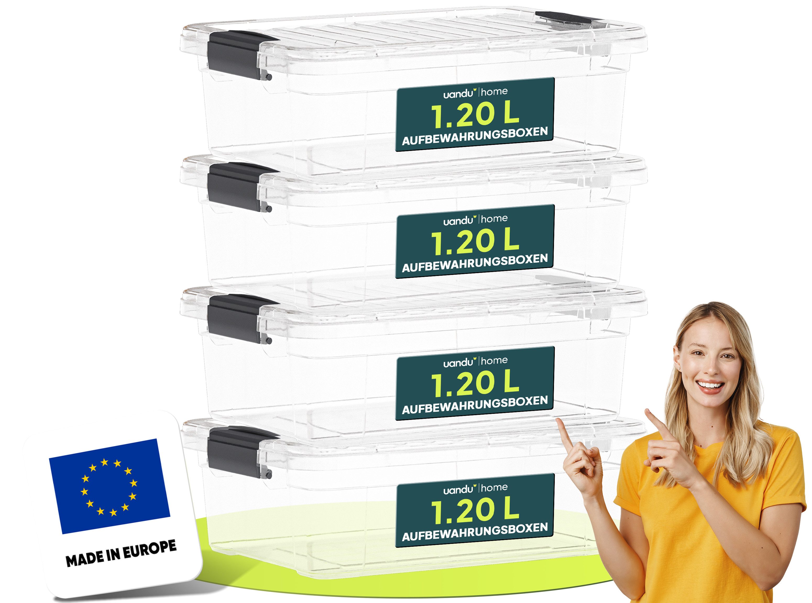 uandu home Aufbewahrungsbox mit Deckel groß günstig online kaufen