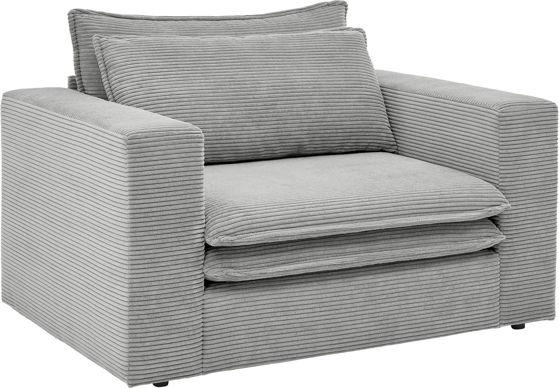 Home affaire Loveseat PIAGGE, Hochwertiger Cord, trendiger Loveseat