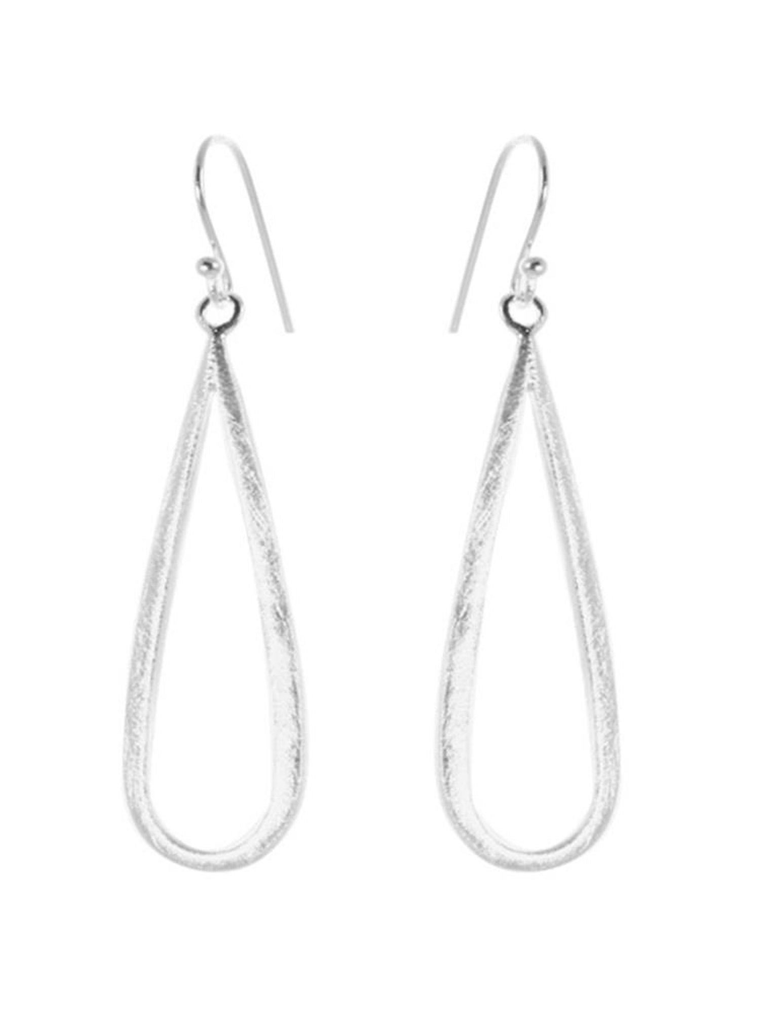 Adelia´s Paar Ohrhänger Ohrringe 925 Sterling Silber Ohrringe - Ohrhänger, 925 Silber Dreieck gerundet gebürstet