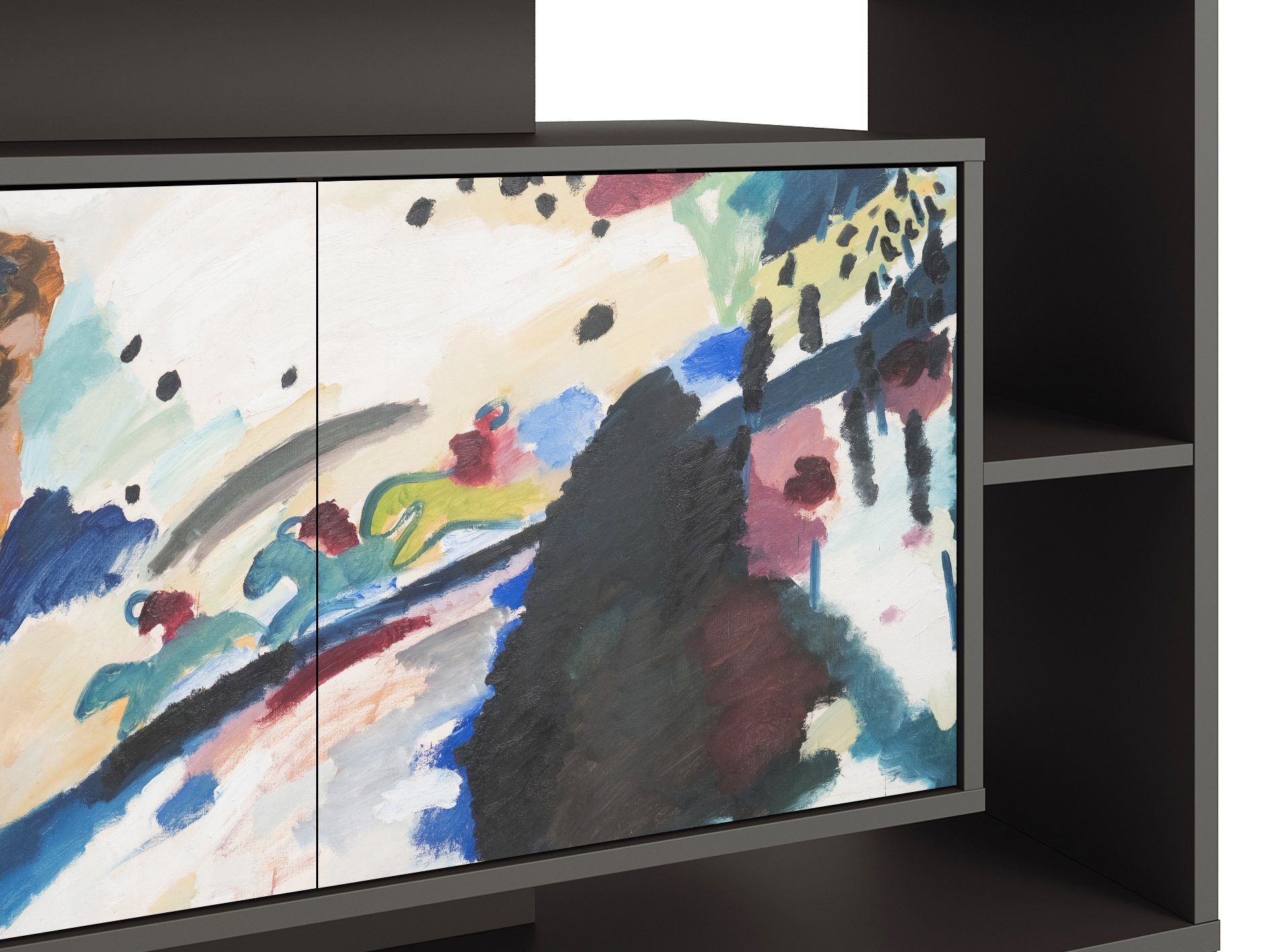 Kandinsky serie im der Kommode Swema Gold Push-to-open-Funktion Innenraum“ „Kunst