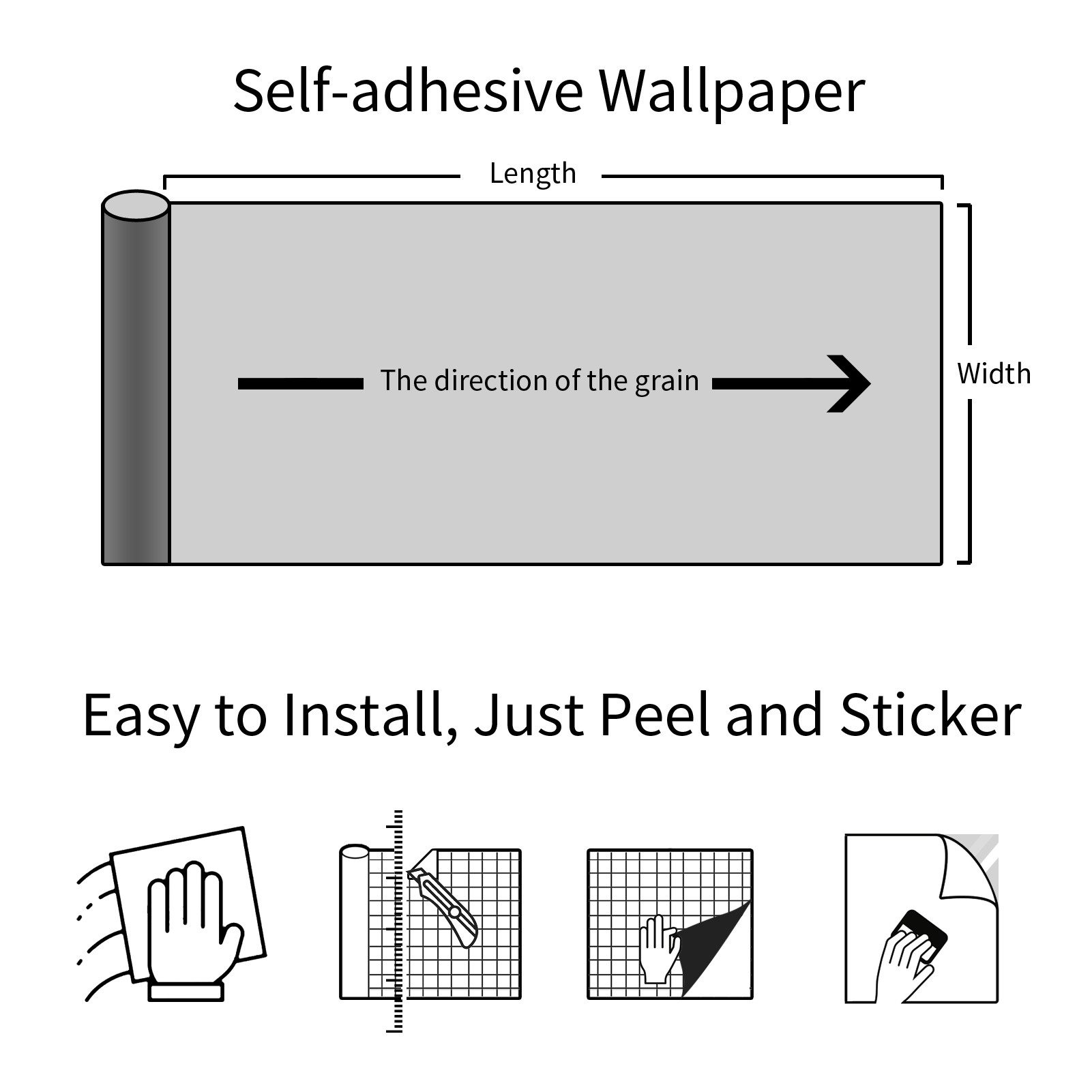 Yalion Vinyltapete Selbstklebende Tapete Holzoptik, PVC Wasserdicht Selbstklebefolie