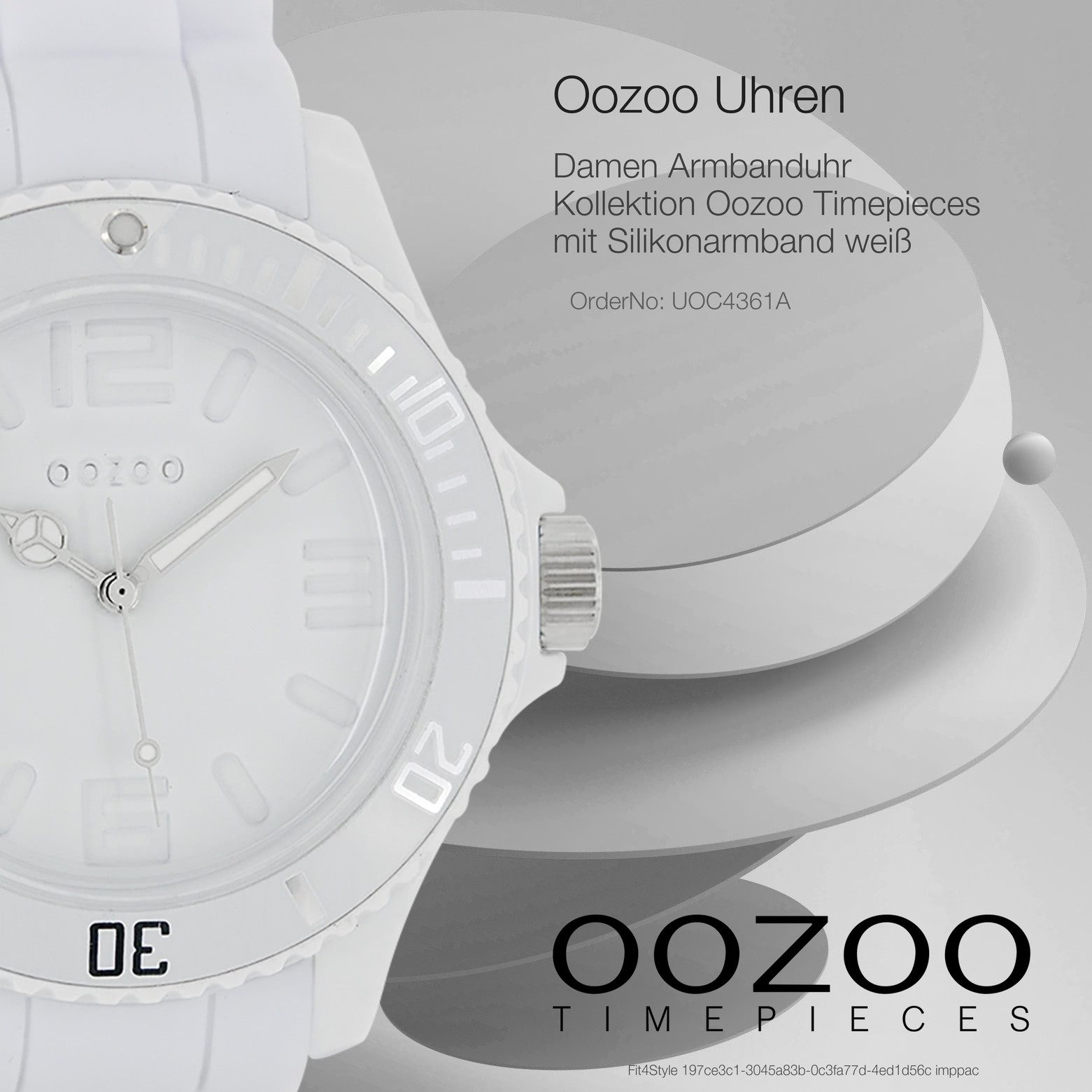 OOZOO Quarzuhr Oozoo Damen Armbanduhr Timepieces Analog, (Analoguhr), Damenuhr rund, groß (ca. 43mm) Silikonarmband, Fashion-Style