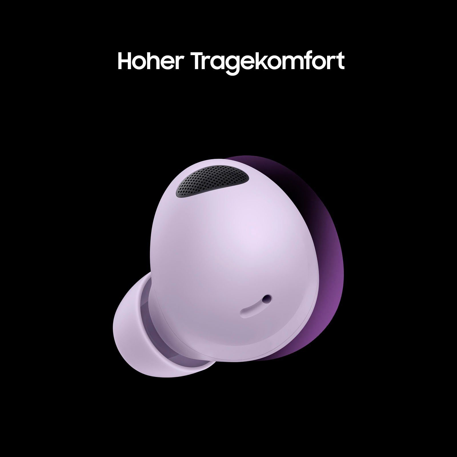 Bora Purple Sprachsteuerung, Freisprechfunktion, wireless Bluetooth, Galaxy Pro Noise In-Ear-Kopfhörer Buds2 A2DP Bluetooth, (Active HFP) Cancelling (ANC), Samsung AVRCP Bixby,