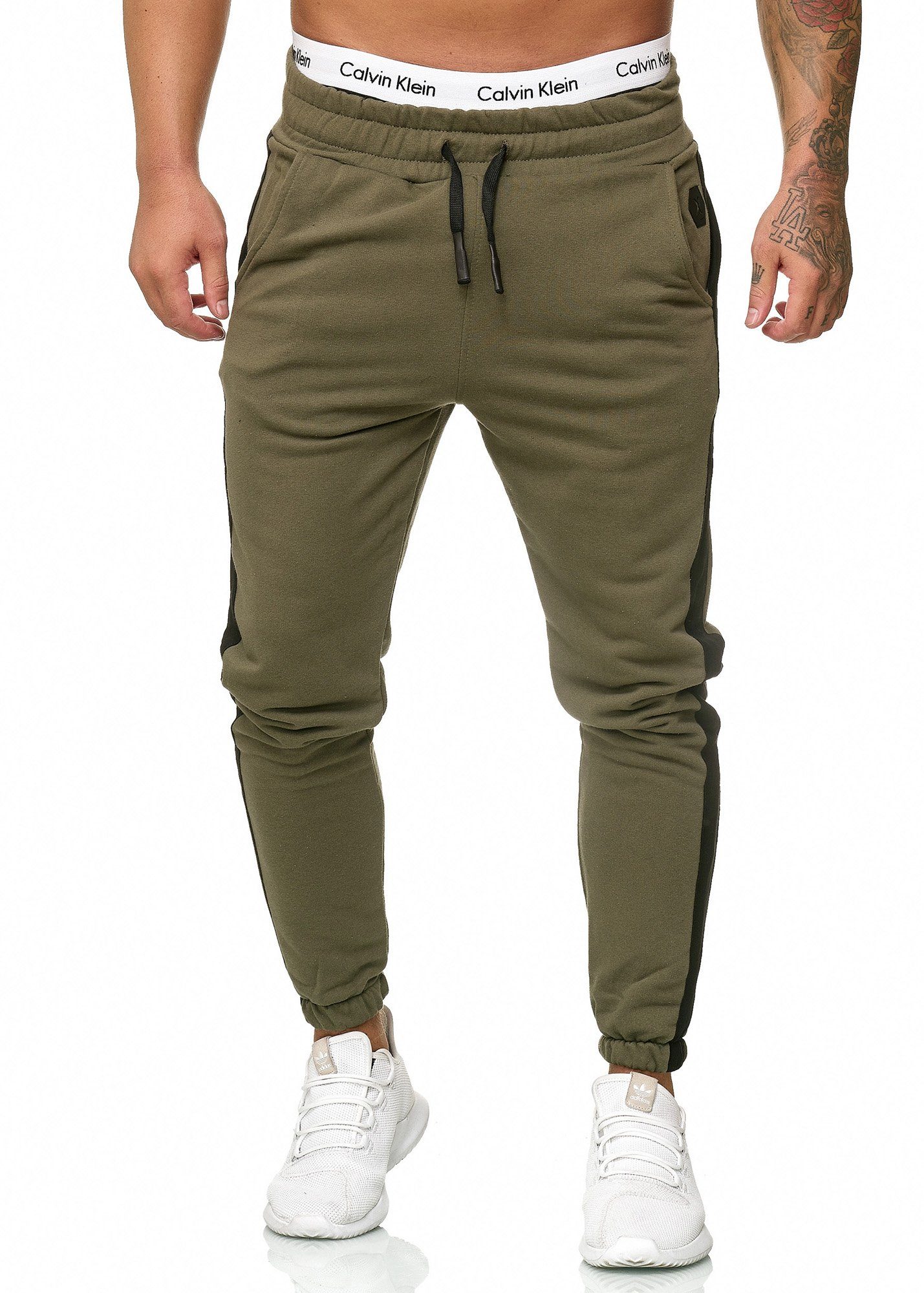 OneRedox Jogginghose 1211C (Sporthose Trainingshose Sweatpants, 1-tlg) Fitness Freizeit Casual Grün