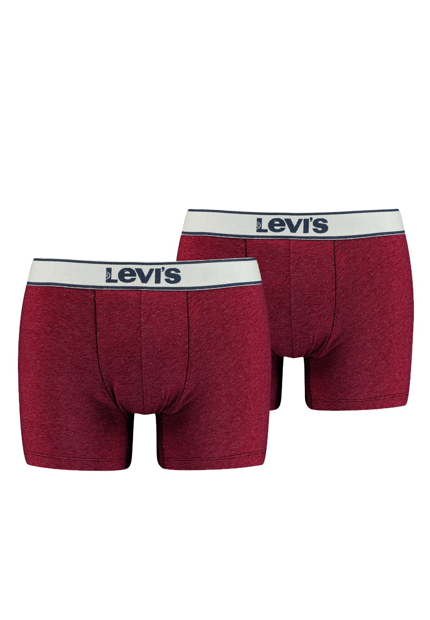 Levi's® Boxershorts LEVIS MEN VINTAGE HEATHER BOXER BRIEF 2er Pack (Set, 2-St., 2er-Pack) Red