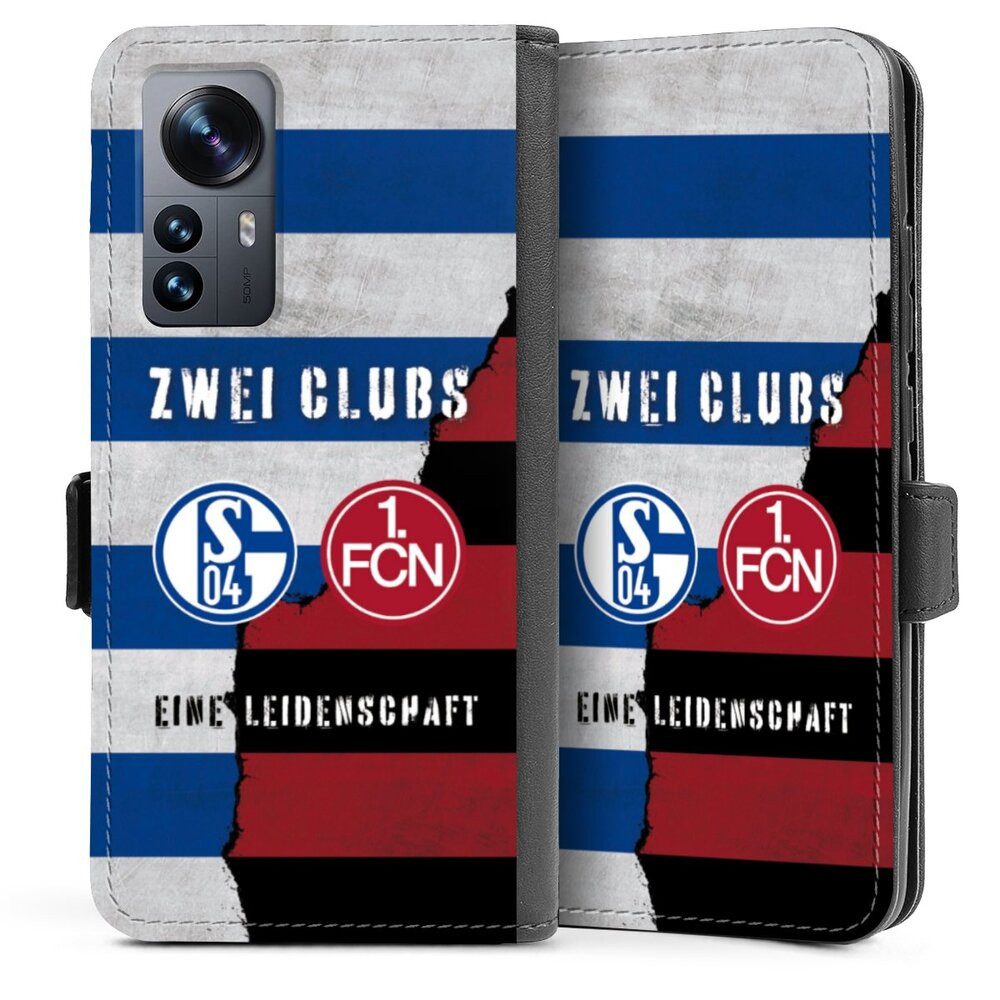 DeinDesign Handyhülle FC Schalke 04 1. FC Nürnberg Freundschaft, Xiaomi 12 5G Hülle Handy Flip Case Wallet Cover Handytasche Leder