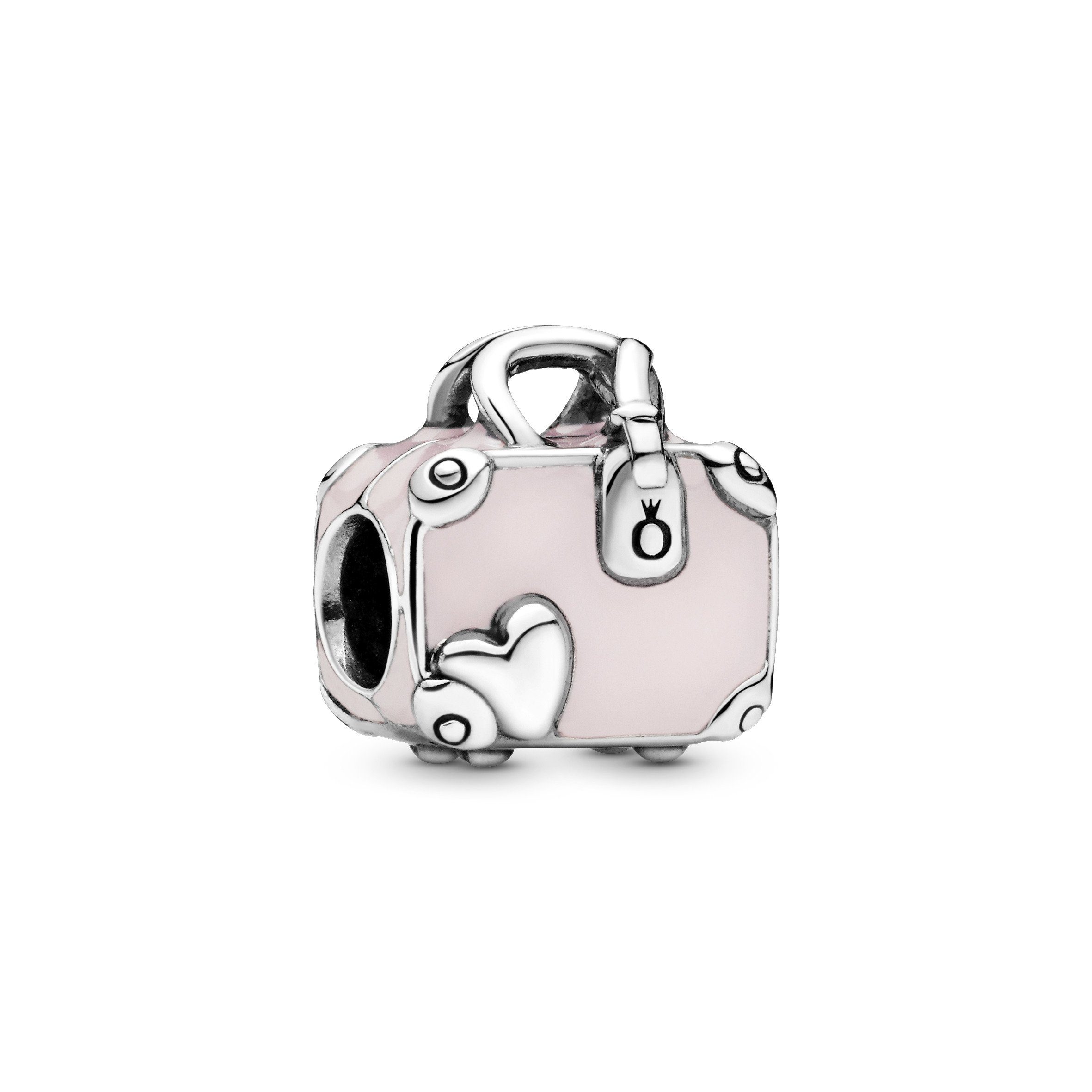 Pandora Bead Pandora Charm Rosafarbener Koffer 798063EN124 Silber