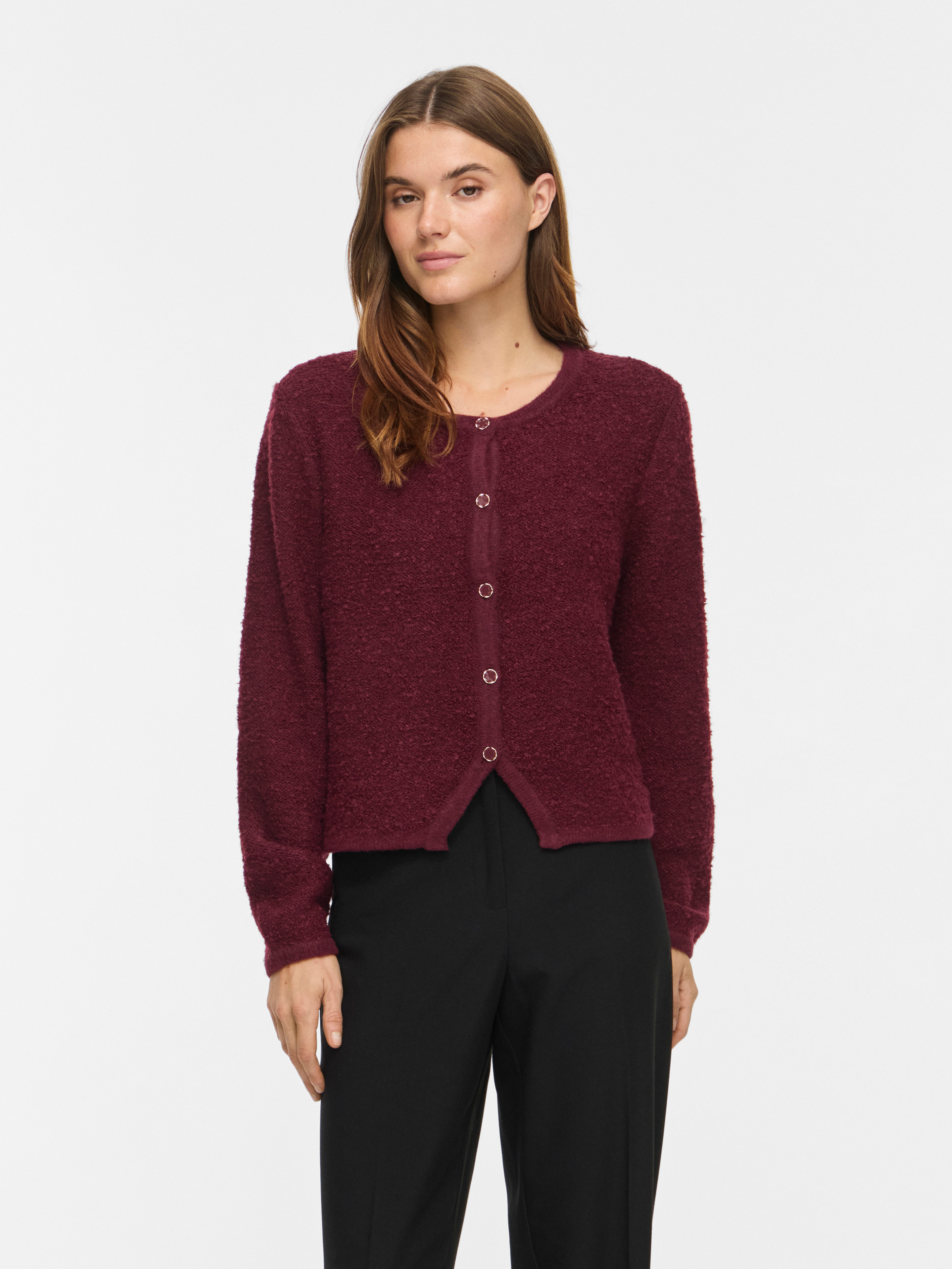 Vila Strickjacke VIPIGGA O-NECK L/S KNIT JACKET NOOS Materialmix