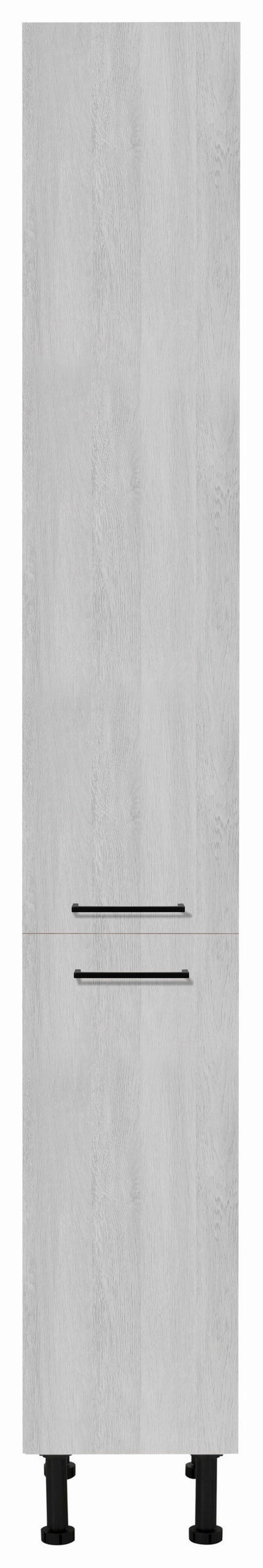 wiho Küchen Apothekerschrank Nisos 30 cm breit, Soft-Close in Schubladen, verstellbare Füße, ohne Platte