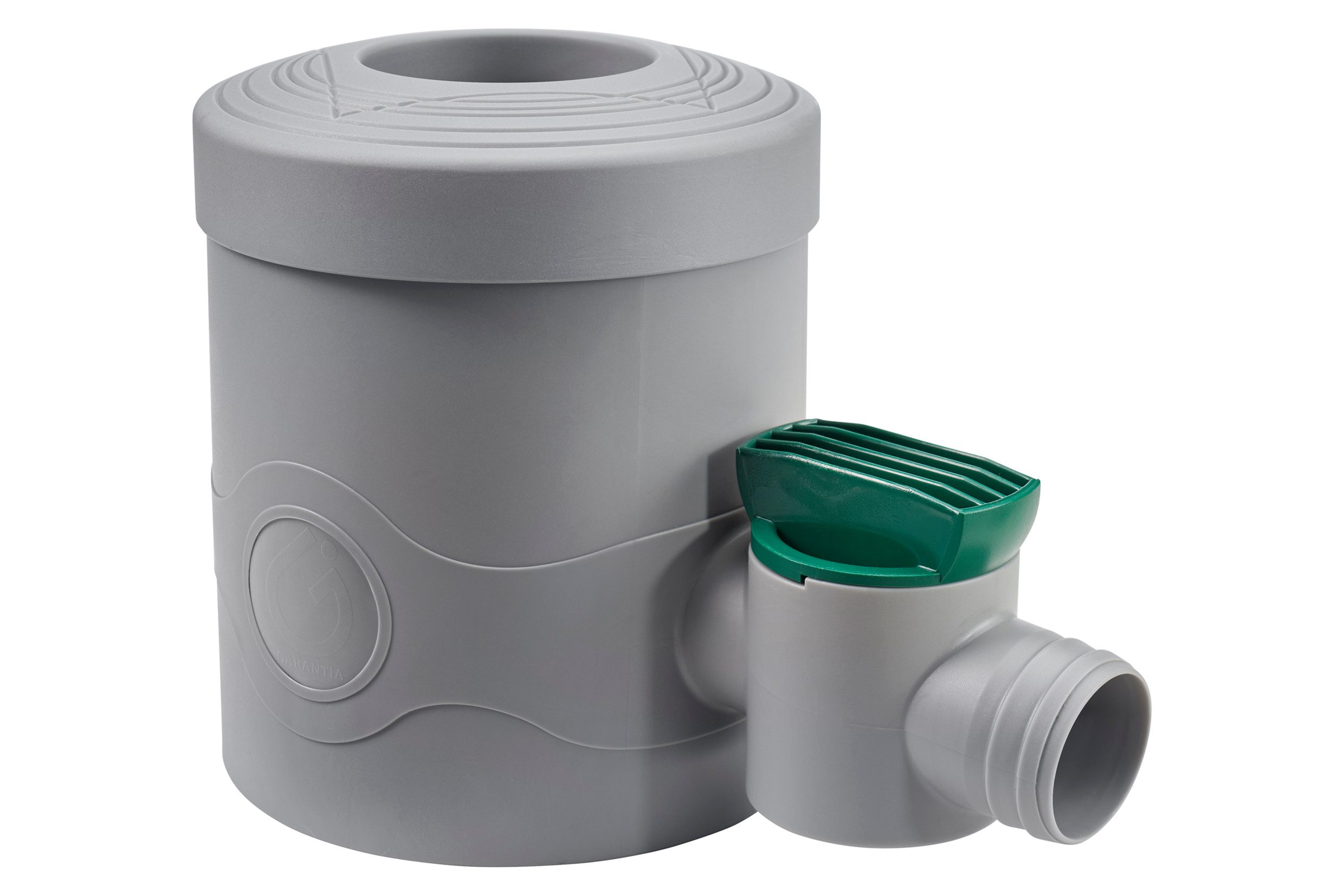 GARANTIA Regentonne Regensammler DN 68-100 mit Hahn grau inkl. Filtereinsatz