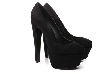 Giaro Samy Black Velour High-Heel-Pumps