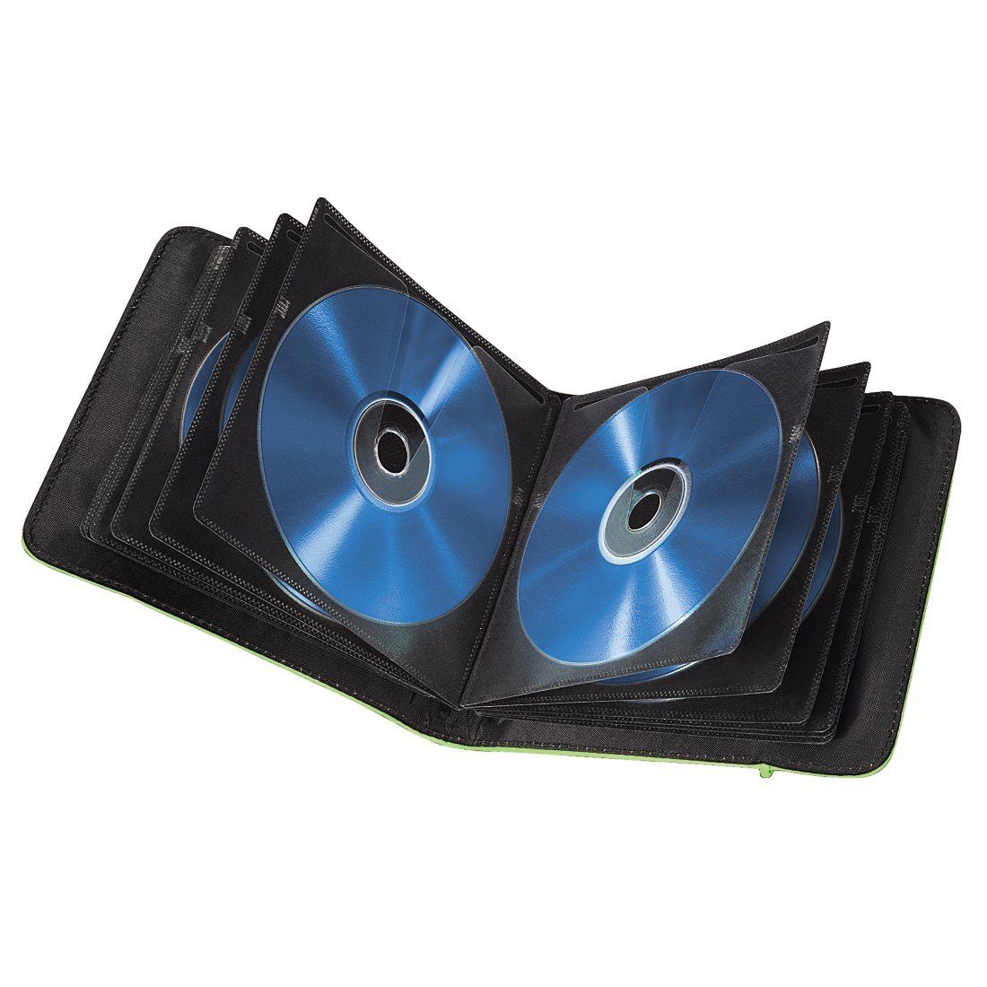 Hama DVD-Hülle CD DVD Blu-ray Tasche, Schutzhülle Up to Fashion für 24 Discs, Grün