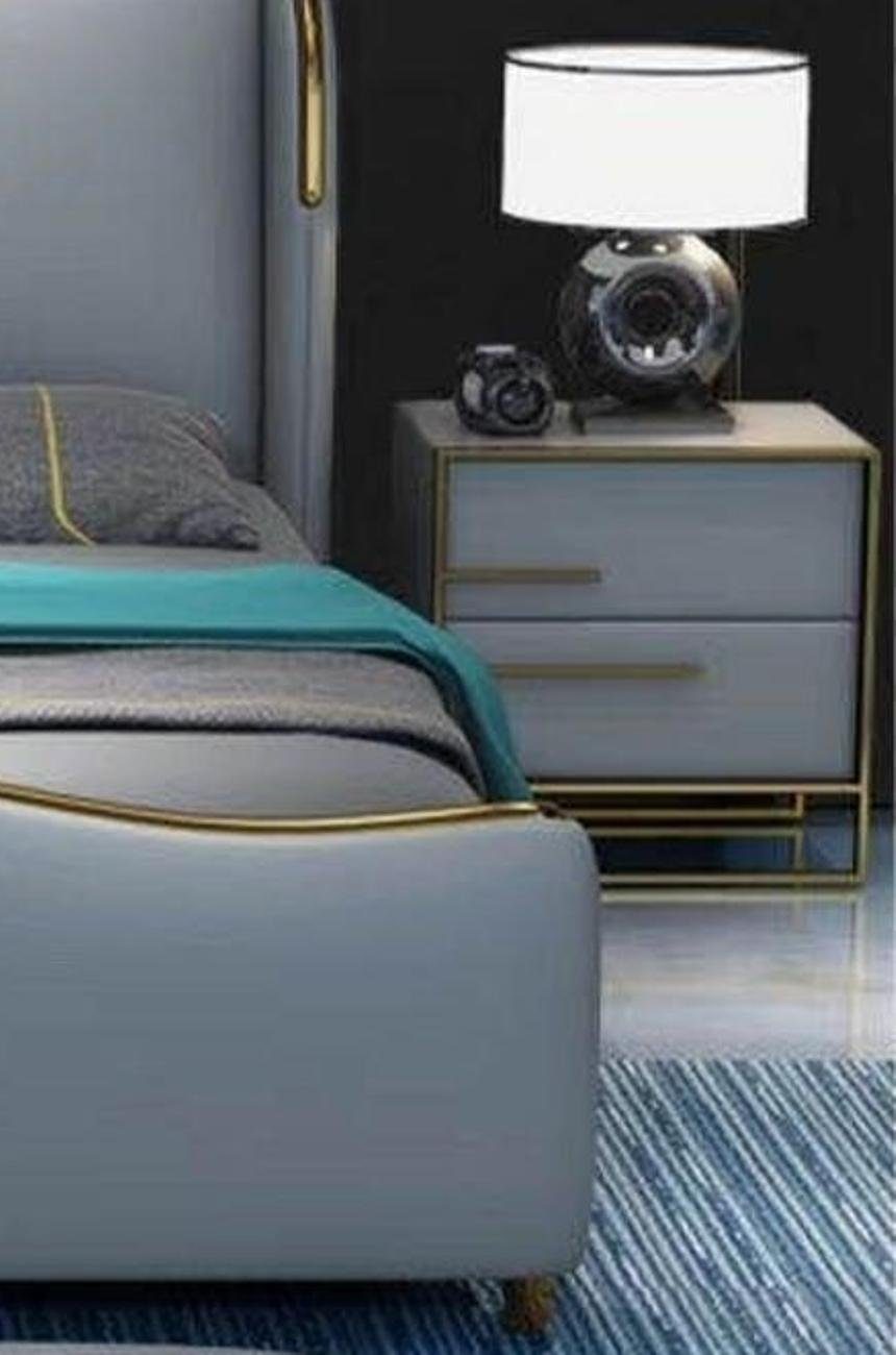 JVmoebel Nachttisch Design Blau 2x Nachttisch Beistelltische Schlafzimmer Holz Konsolen (2-St., 2x Nachttische), Made in Europa