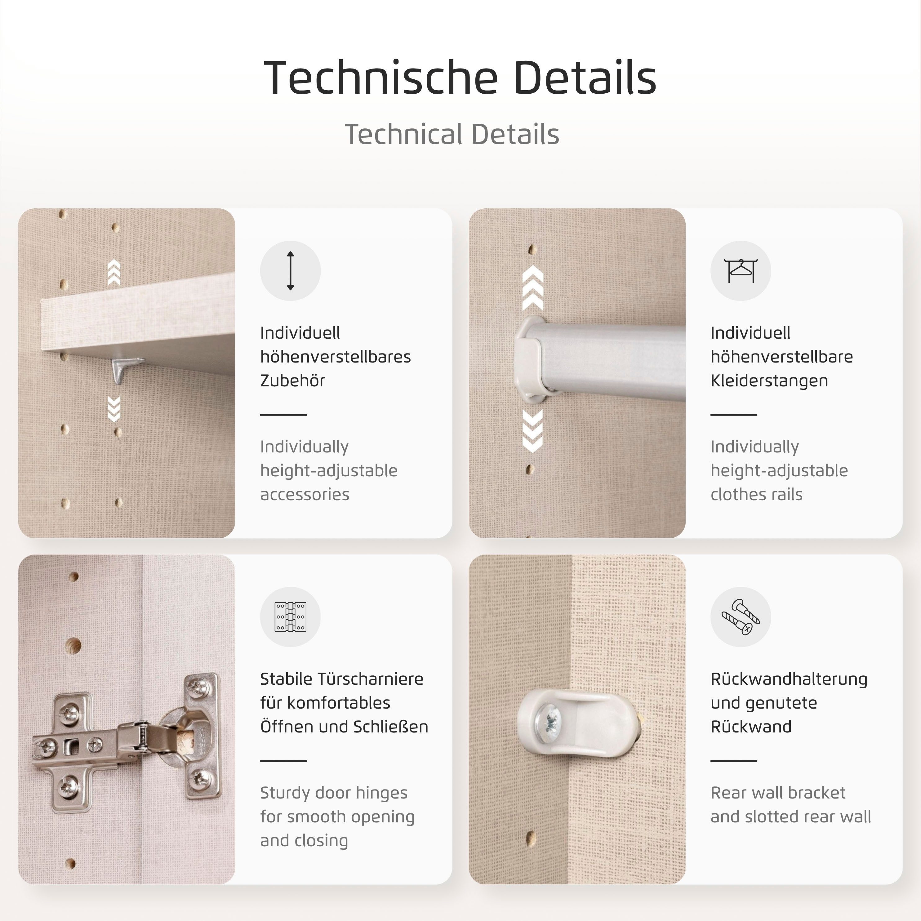 rauch Kleiderschrank Schrank Mehrzweckschrank Garderobenschrank Schlafzimmer Möbel THOR (3 verschiedene Ausstattungen BASIC/CLASSIC/PREMIUM (inkl. SOFT-CLOSE) mit farblich passenden, modernen Metallgriffen MADE IN GERMANY