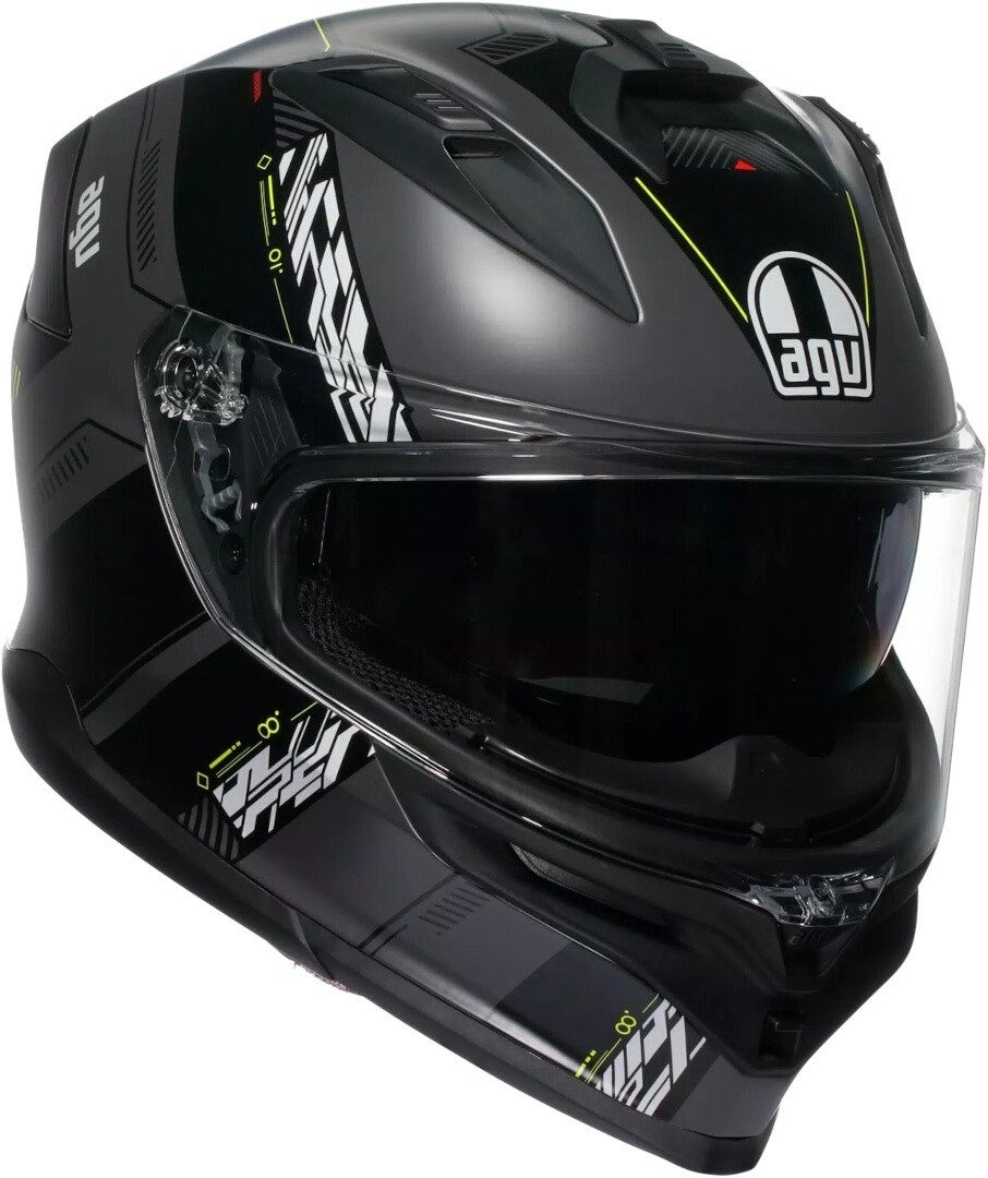 AGV Motorradhelm K7 Kyber Helm, integriertes Sonnenvisier,vorbereitet für Kommunikationssystem