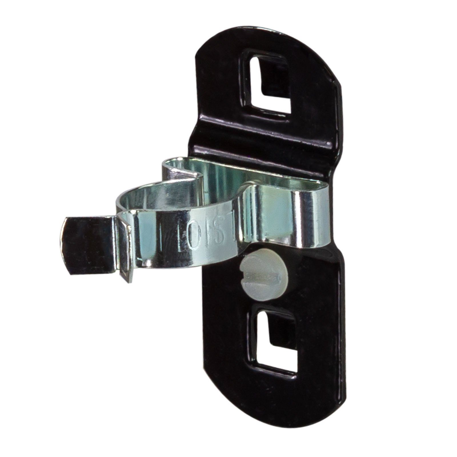 PROREGAL® Werkzeughalter Werkzeugklemmen einfach für Lochplatte, Ø6mm, Weissaluminium