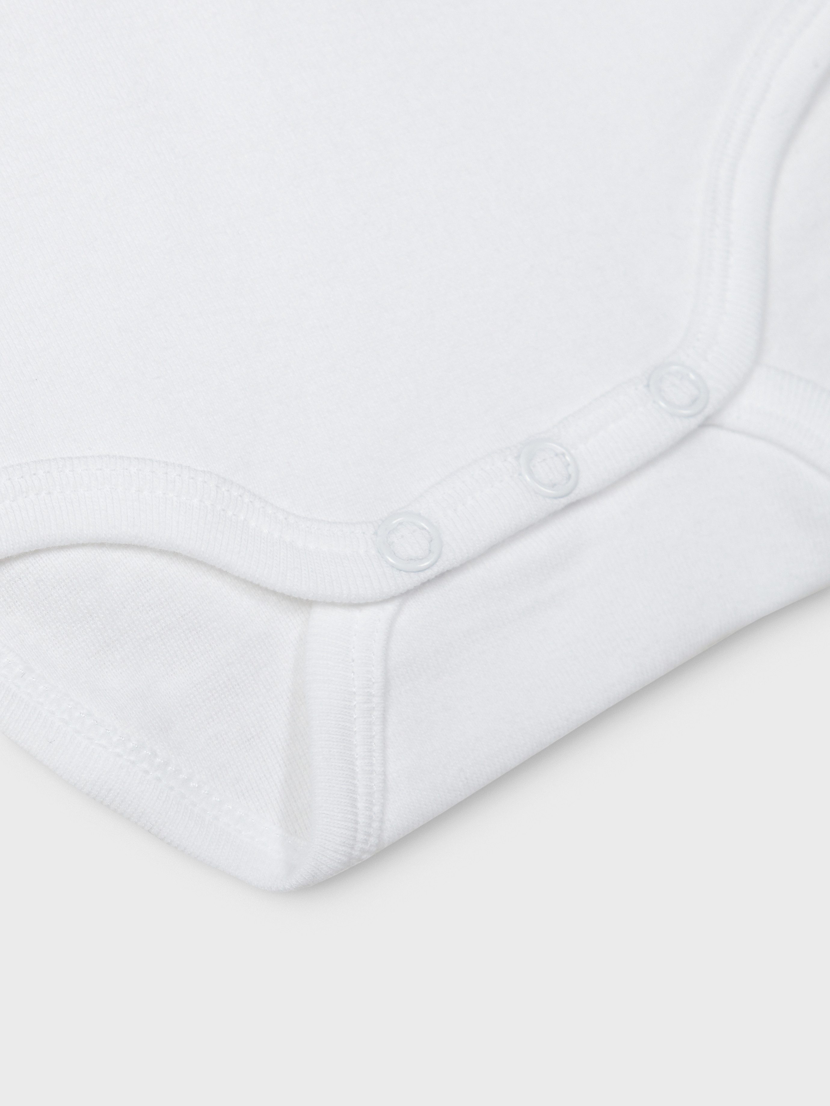 Name It Body NBNBODY 3P SS SOLID WHITE 4 NOOS (Packung, 3-tlg)