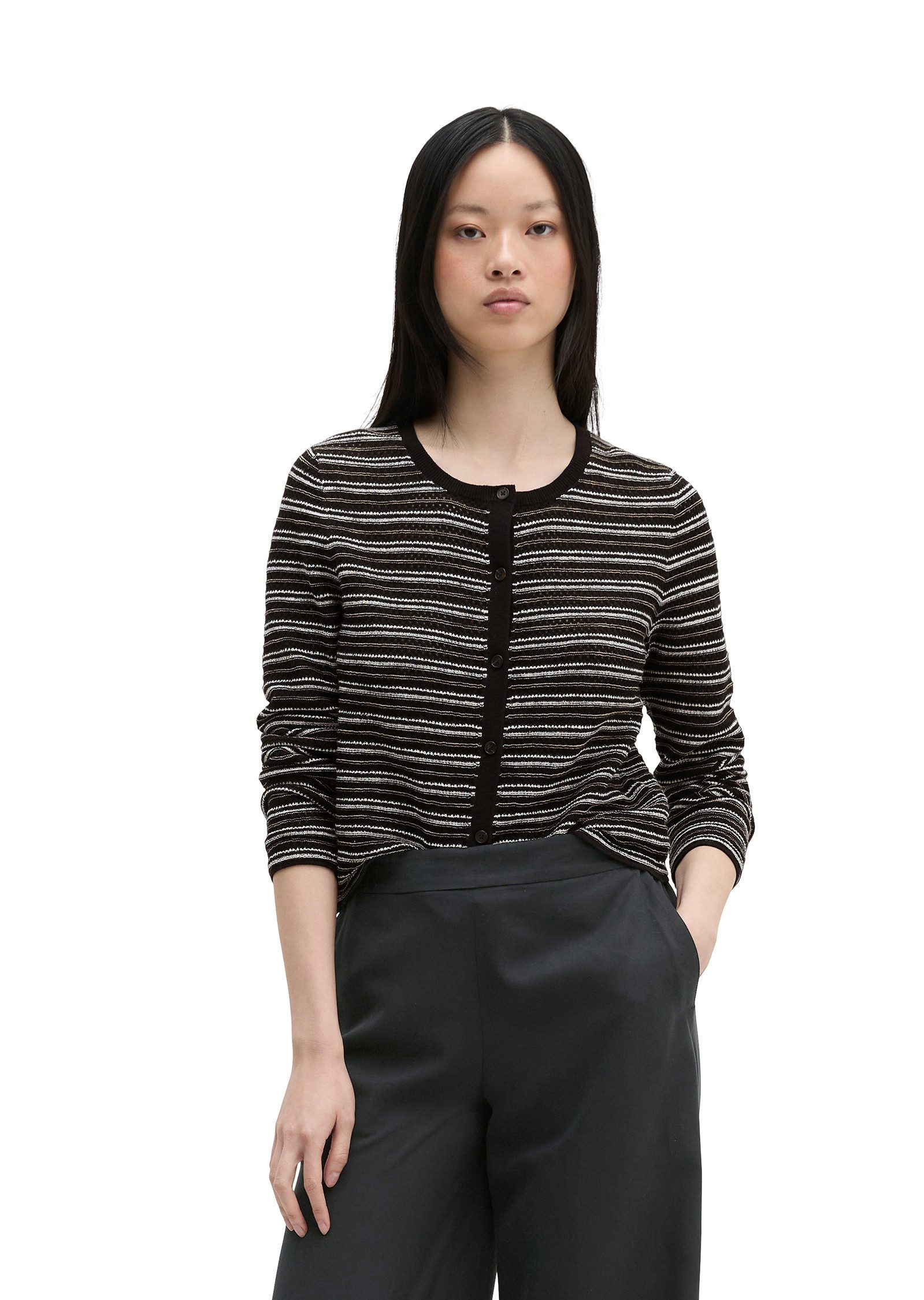 Marc O'Polo Cardigan aus Baumwolle-Leinen-Mix
