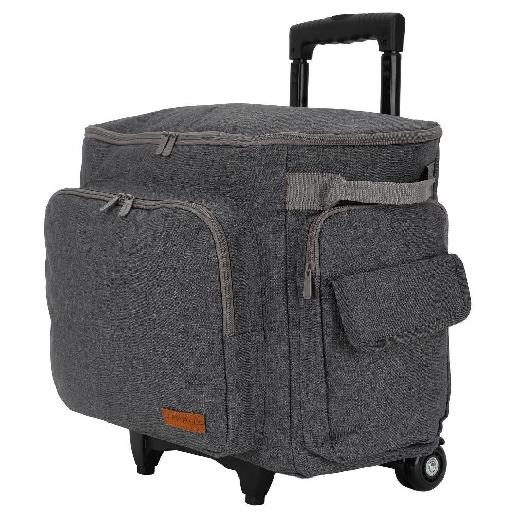 Semplix Nähmaschinen-Trolley - TransportkofferAufbewahrungstasche mit Rollen