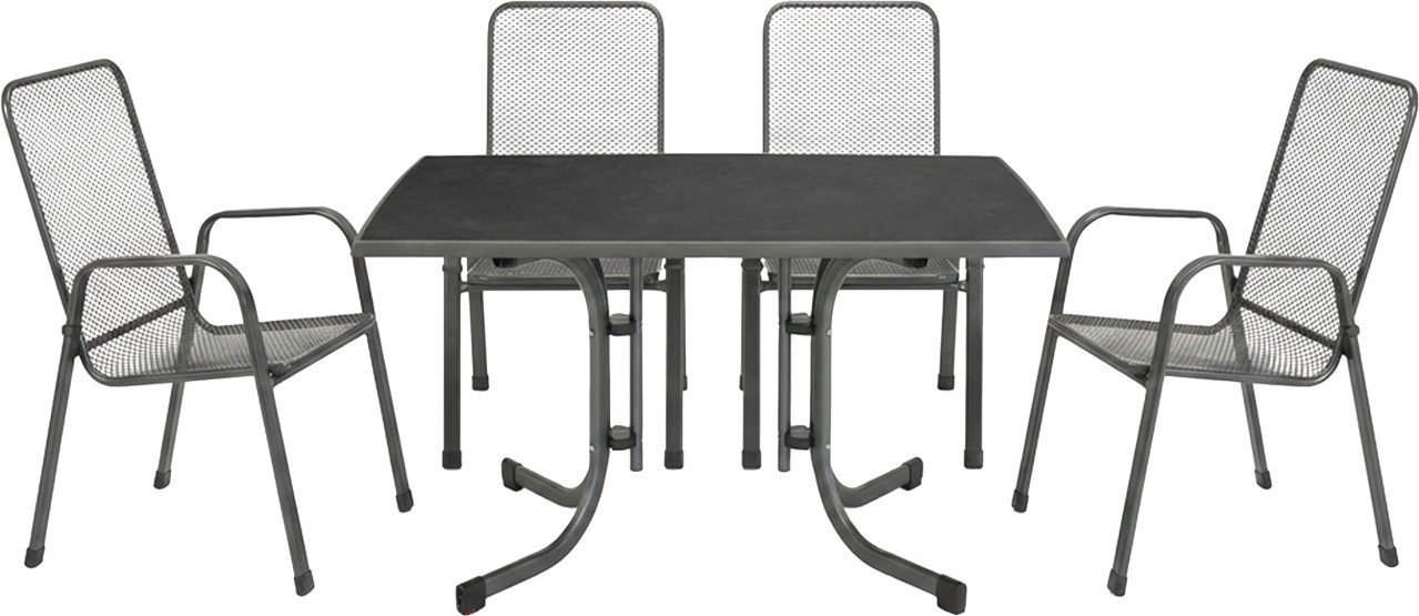 MFG Freizeitmöbel Essgruppe MFG Garten-Essgruppe Boulevard 4 Personen Metall, Witterungsbeständig