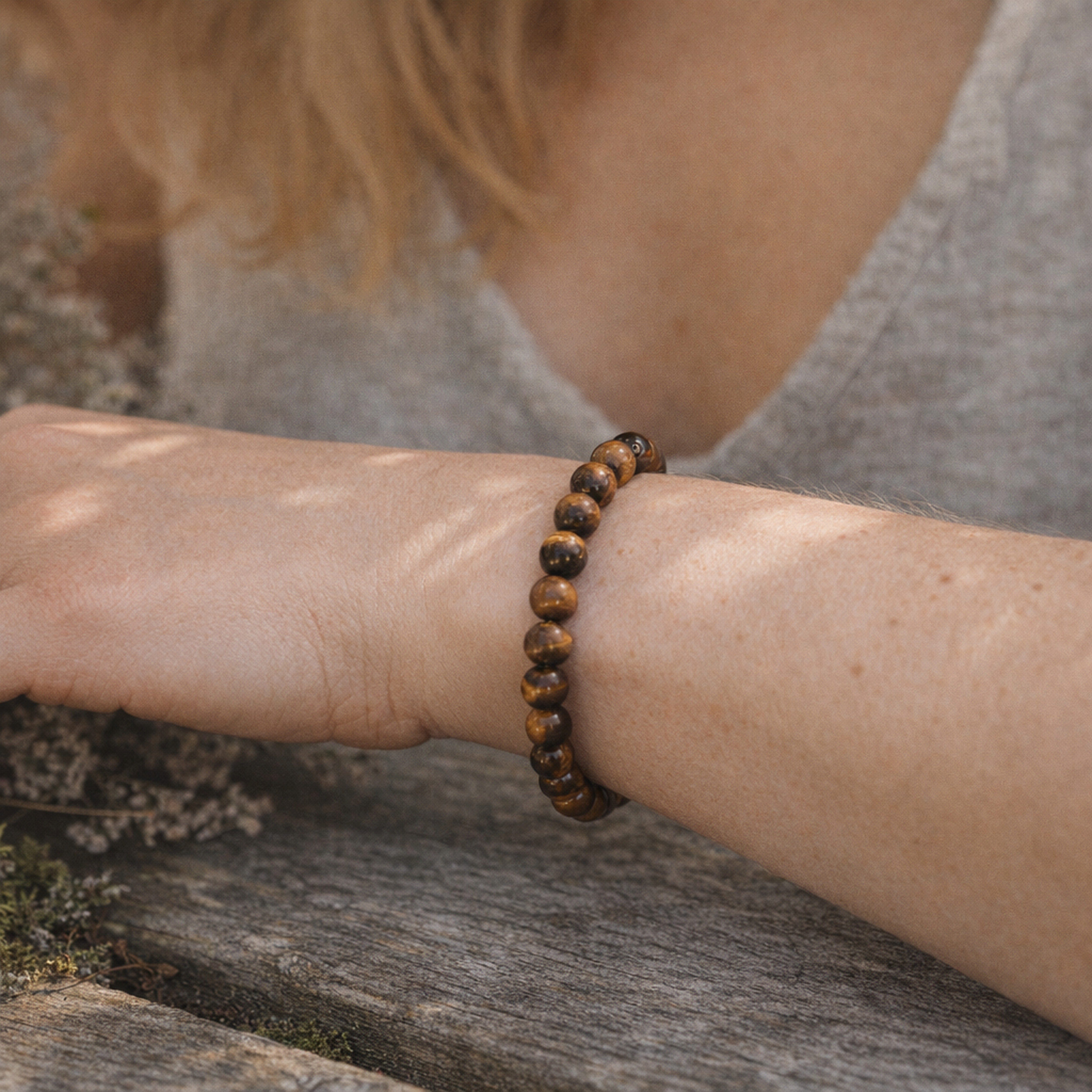 Lebensquelle Plus Armband Tigerauge Kugelarmband, 8 mm – Bild 2 von 5