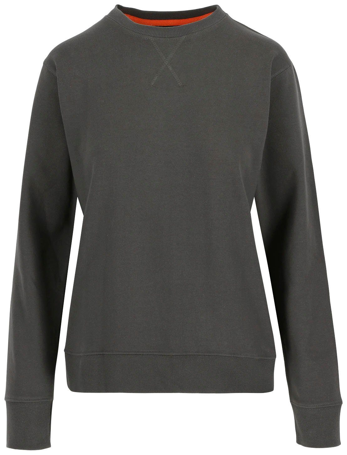 Herock Sweater Hemera Für Damen, weich, rundem Hals, Rippstrick-Kragen, Bündchen und Bund grau