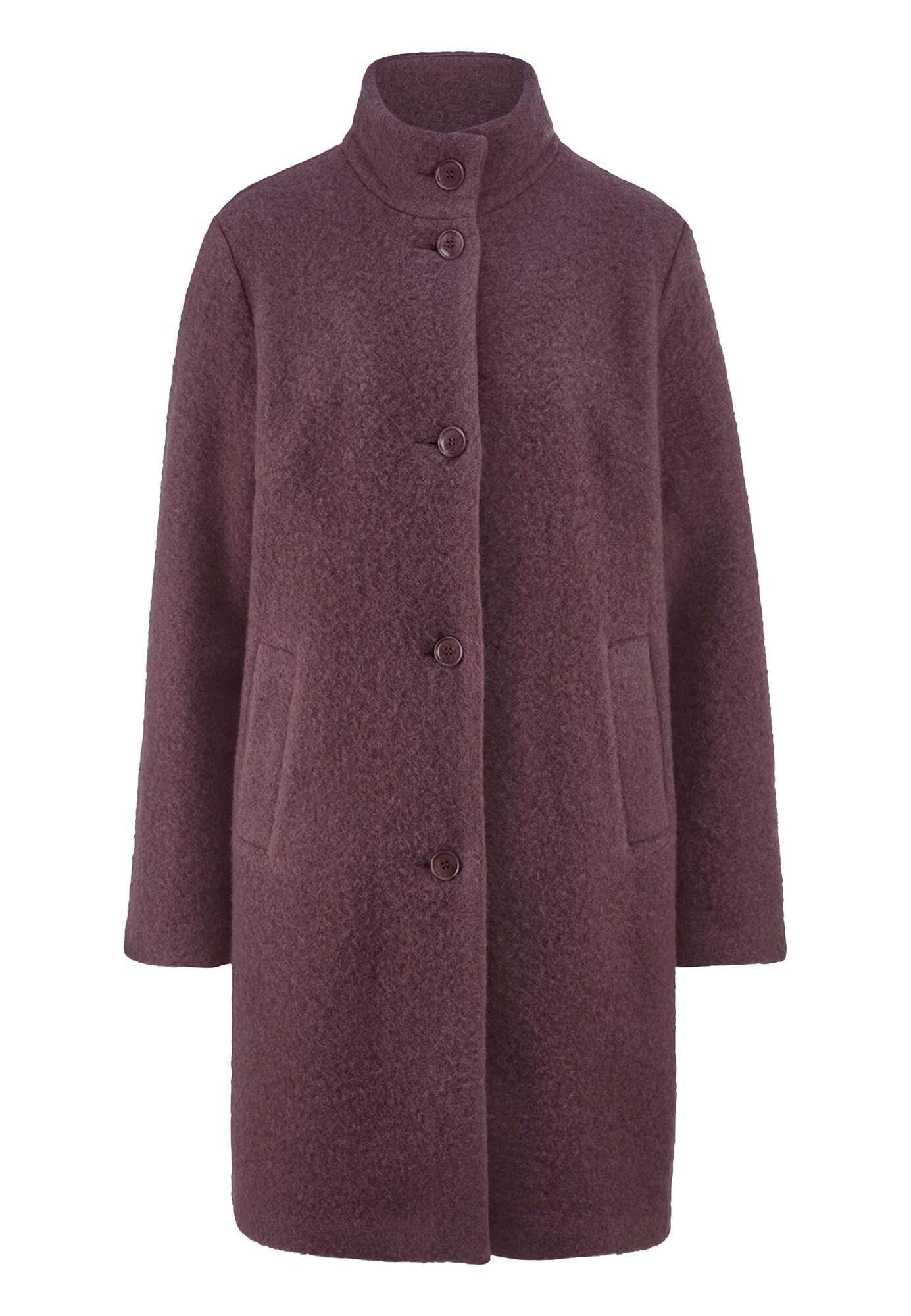 Hessnatur Wollmantel Regular aus reiner Bio-Merinowolle (1-tlg) günstig online kaufen