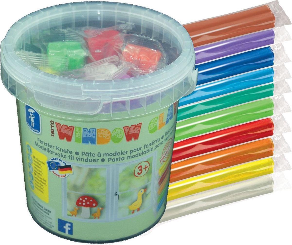Intelligente Knete Feuchtmann Window Clay /Knete in Eimer 12st*50g /600G