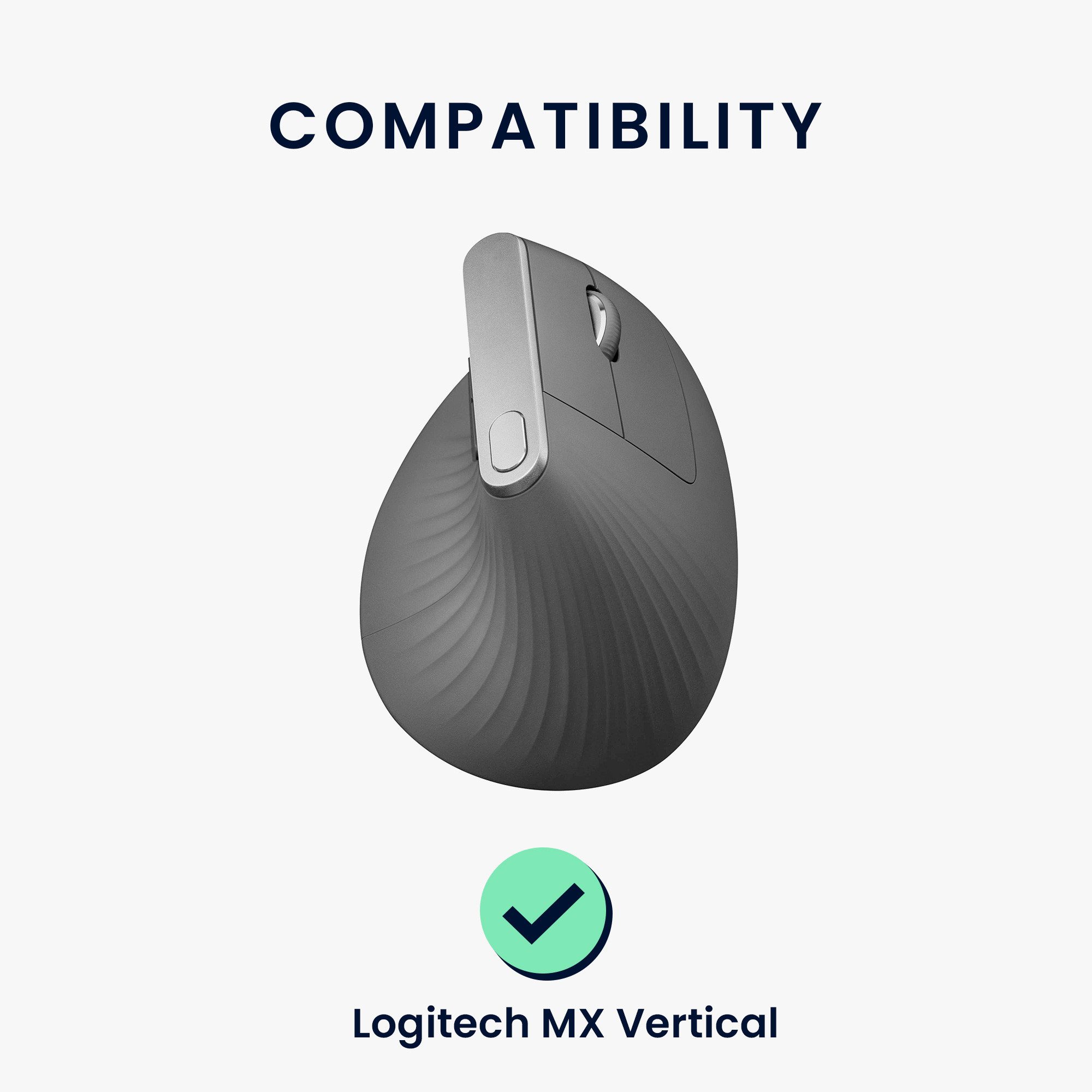 kwmobile Mauskabel-Halterung Mouse Feet Sticker für Logitech MX Vertical, (1-tlg., Ersatz Glider Mausfüße passgenau - Glides in Schwarz)