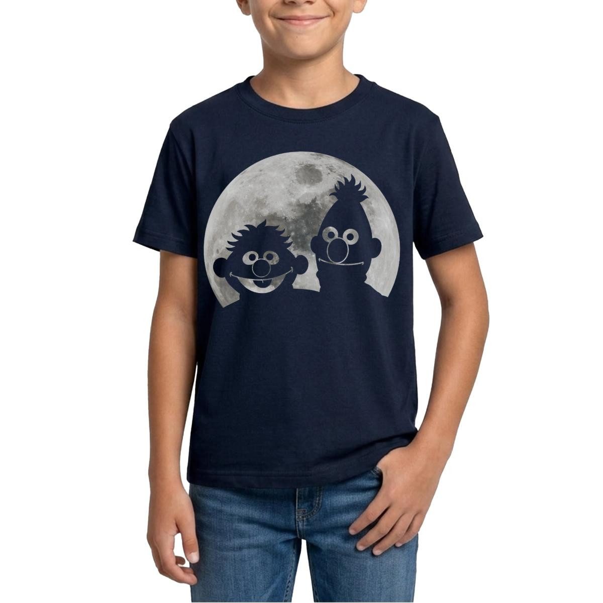 T-Shirt Sesamstraße Ernie & Bert Bei Mondschein Teenager T-Shirt