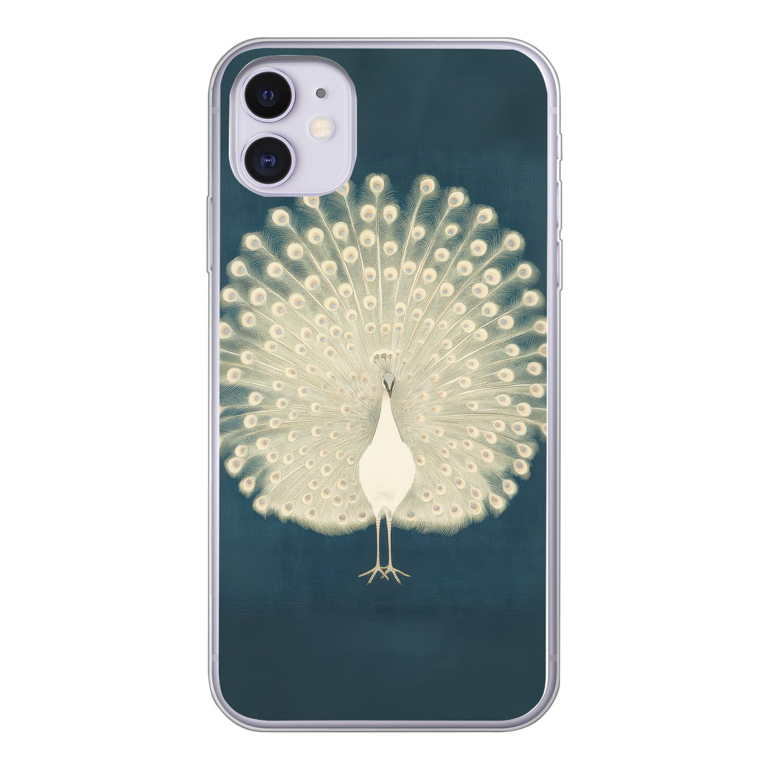 MuchoWow Handyhülle für Apple iPhone 11 Vogel - Blau - Vintage, Smartphone-Bumper, Print, Handy Schutzhülle Dünn