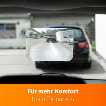 Upgrade4cars Autospiegel Auto Weitwinkellinse für die Heckscheibe (Universal Rückfahrlinse selbstklebend), Fresnel-Linse Transparent & Groß, Kfz Lupe Hinten