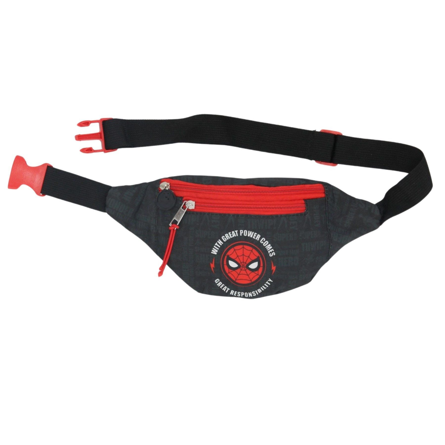 Textiel Trade B.V. Gürteltasche Spiderman Hüfttasche für Kinder – 12x23x9 cm mit Reißverschluss