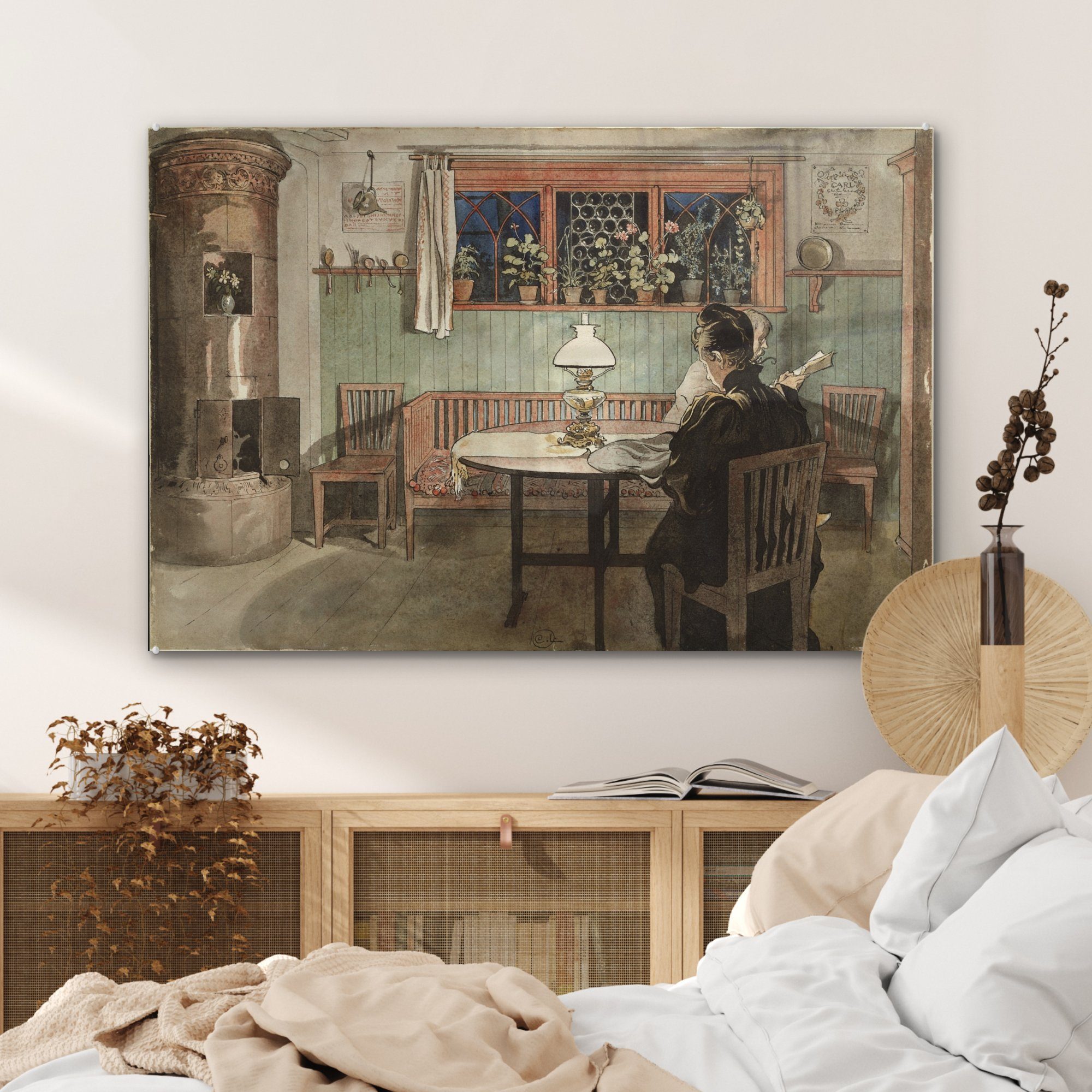 Larsson, die St), Acrylglasbild Bett gegangen Schlafzimmer zu Acrylglasbilder Wohnzimmer Wenn MuchoWow - (1 Kinder sind & Carl