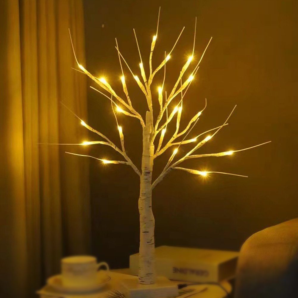 Oneid LED Baum 24 LED Warmweißer Dekoratives Lichterbaum,45cm,Batteriebetrieb und USB