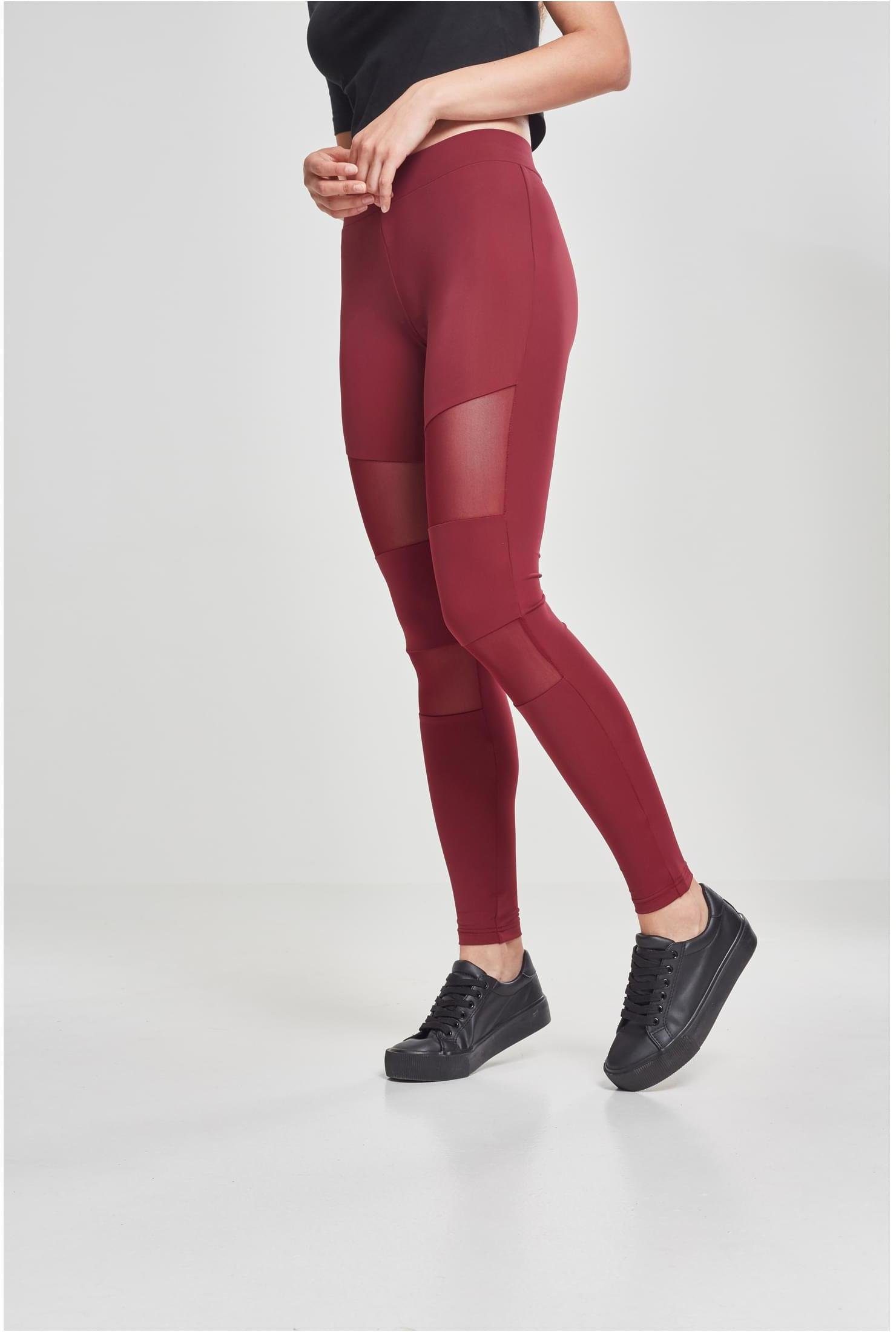 URBAN CLASSICS Leggings Damen Tech Mesh Leggings transparente Mesheinsätze