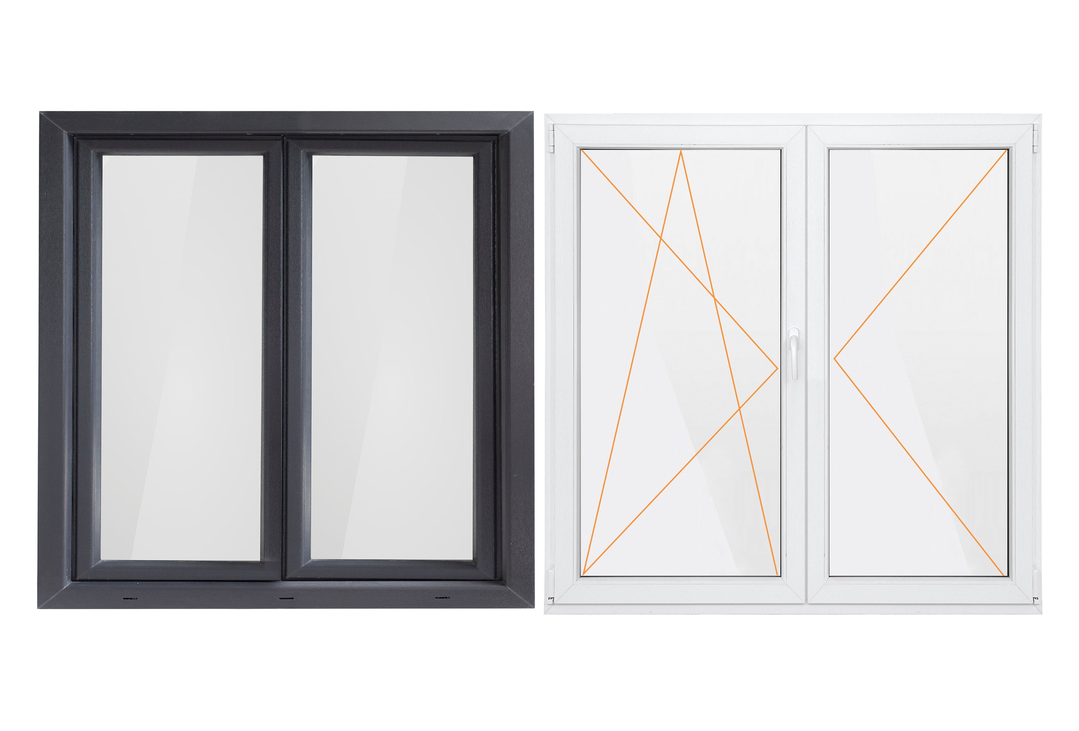 SN DECO GROUP Kunststofffenster Fenster, 2 günstig online kaufen