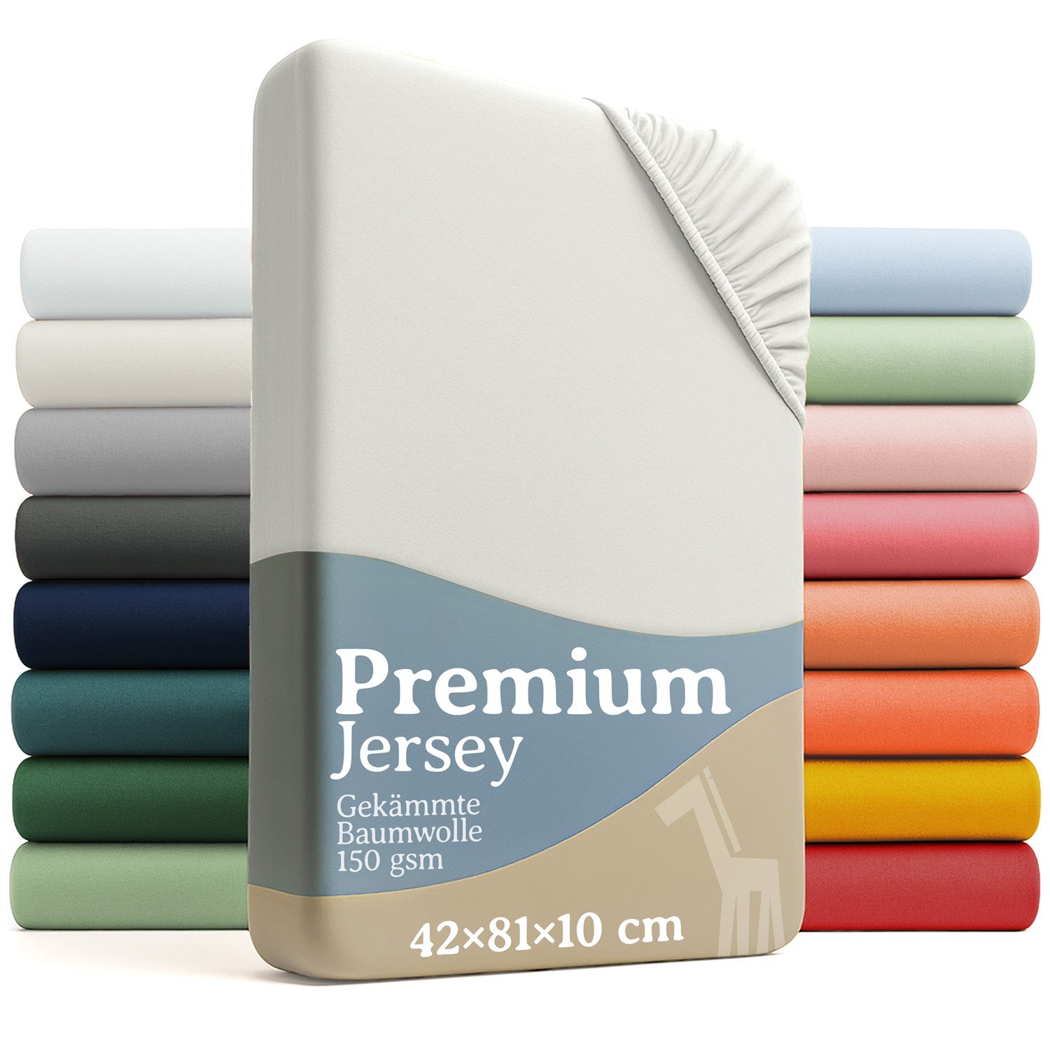 Laleni Spannbettlaken Premium für Beistellbett - Atmungsaktives Spannbetttuch, Gummizug: rundum, (2 Stück), 100% Baumwolle (150 g/m)