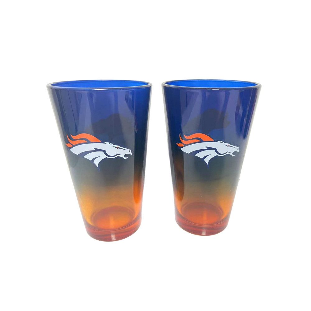 Denver Broncos Glas Denver Broncos Pint Glass 2er-Set, Glas