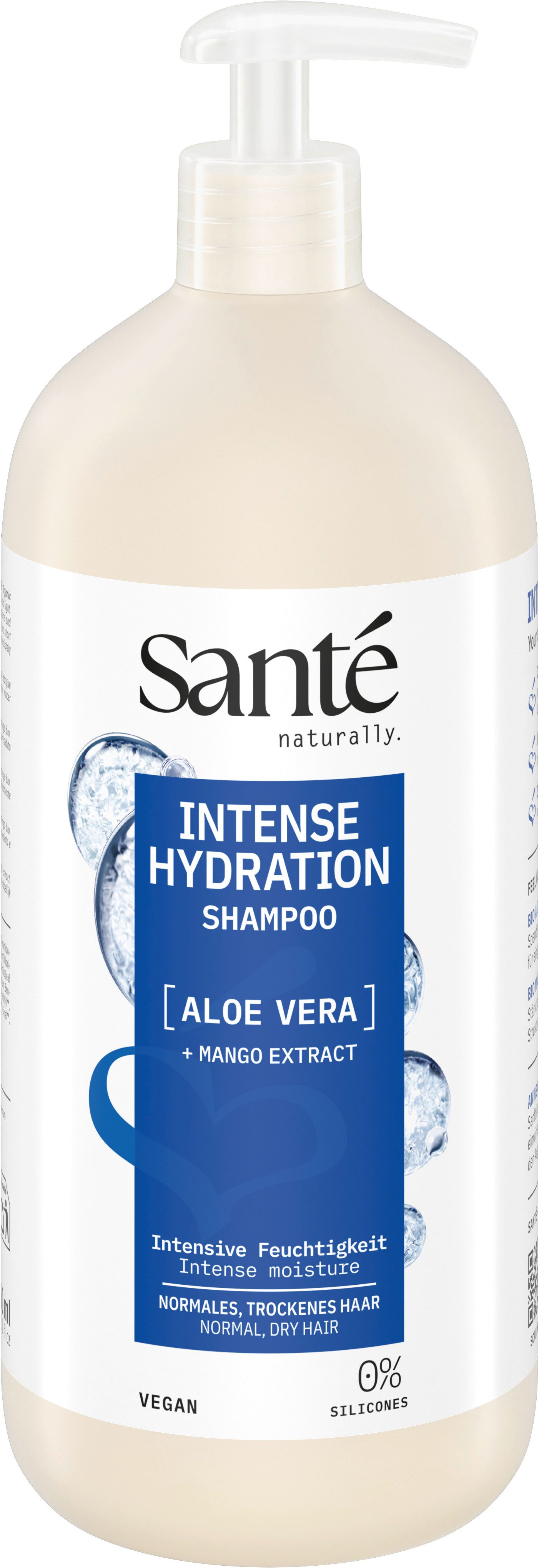 SANTE Haarshampoo Intense Hydration Shampoo Aloe Vera + Mango-Extrakt, für normales bis trockenes Haar, mit Aloe Vera und Mango-Extrakt