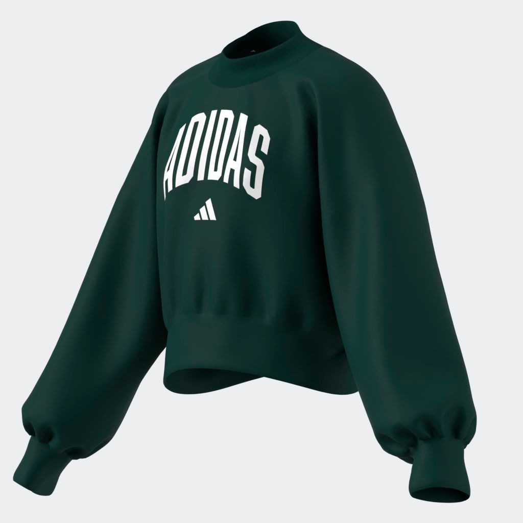 adidas Sportswear Sweatshirt SEASONALS ESSENTIALS COLLEGIATE TYPOGRAPHY CREWNECK KIDS sportlicher Stil, ohne Verschluss, mit Rundhalsausschnitt